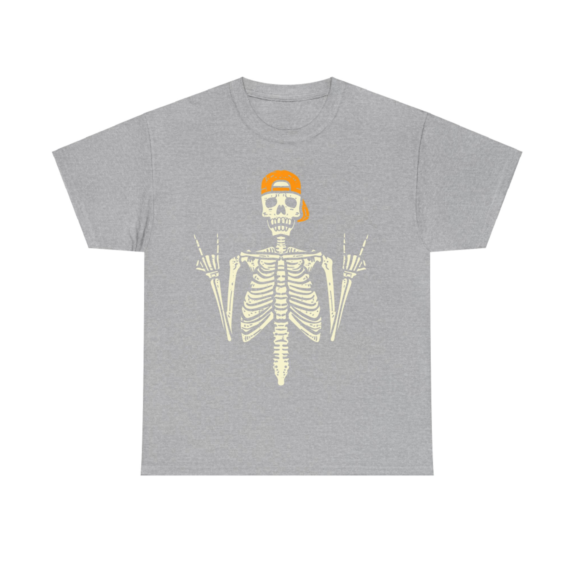 Cool Skeleton Rock On Skater Halloween Costume T-Shirt