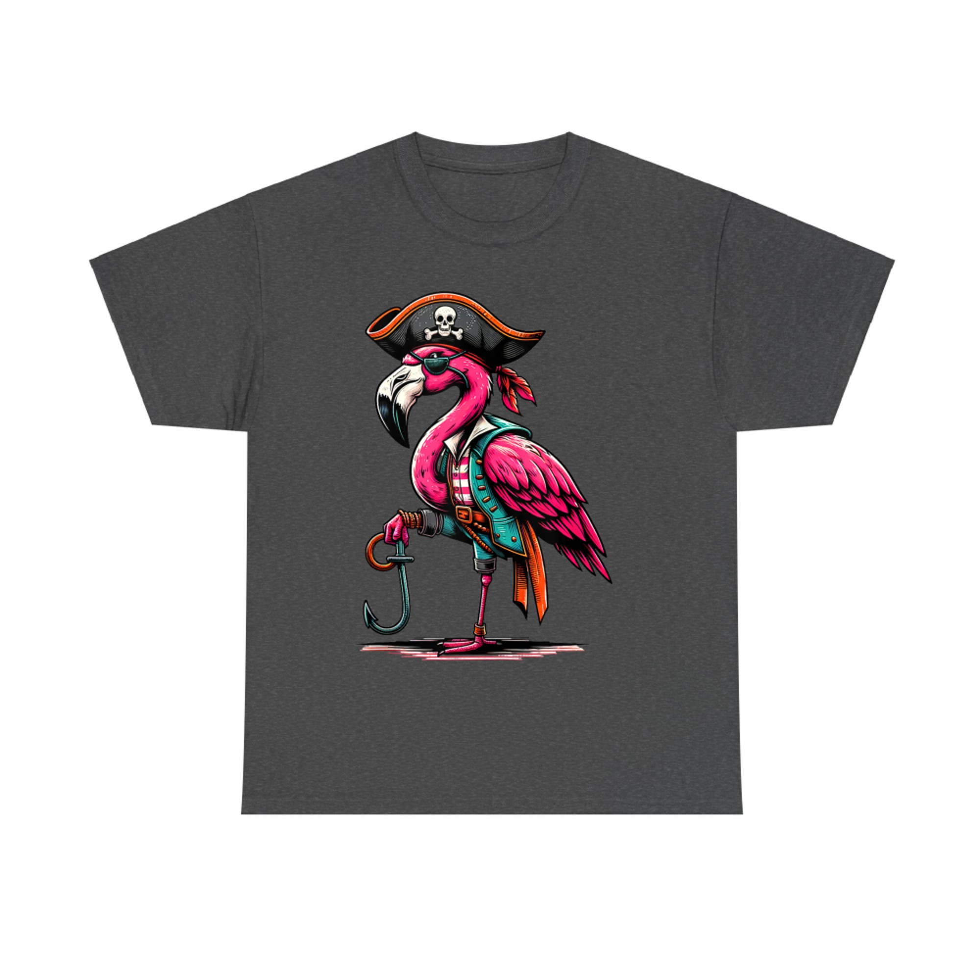 Flamingo Pirate Halloween Costume Funny Tropical T-Shirt