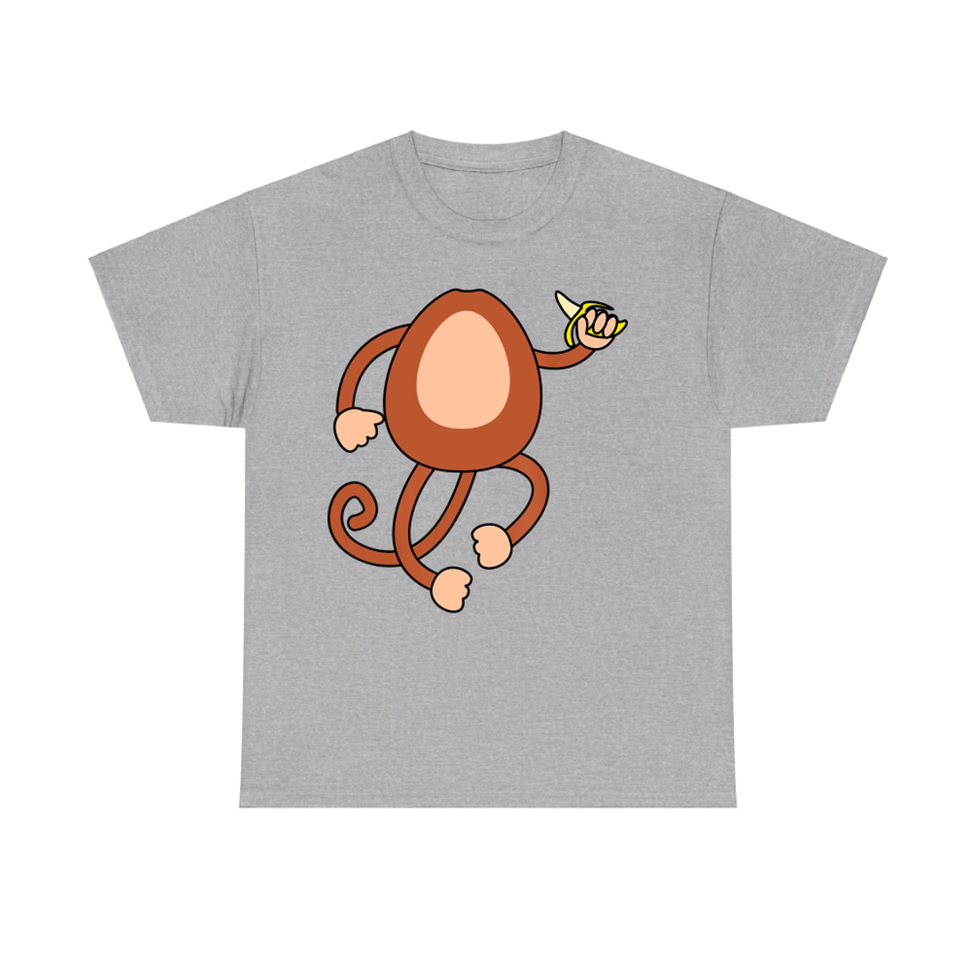 Monkey Holding Banana Costume Funny Easy Halloween T-Shirt