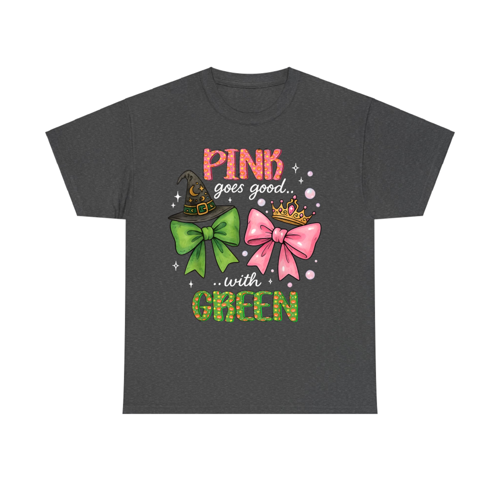 Pink and Green Best Friend Matching Halloween Costume T-Shirt