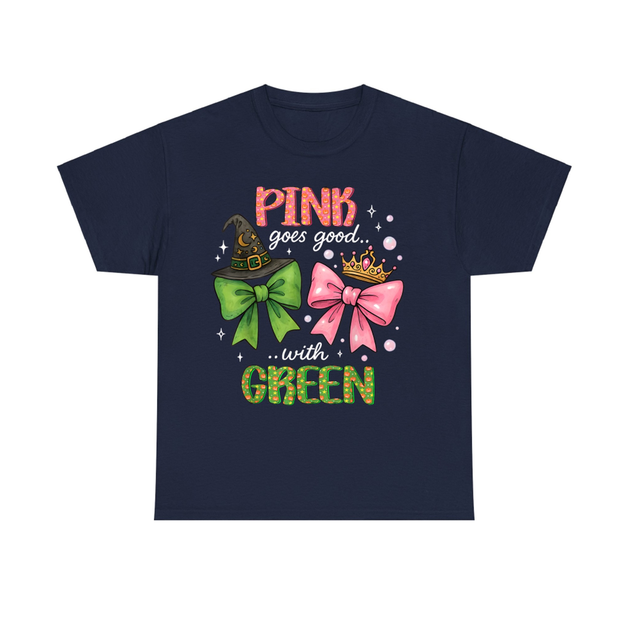 Pink and Green Best Friend Matching Halloween Costume T-Shirt