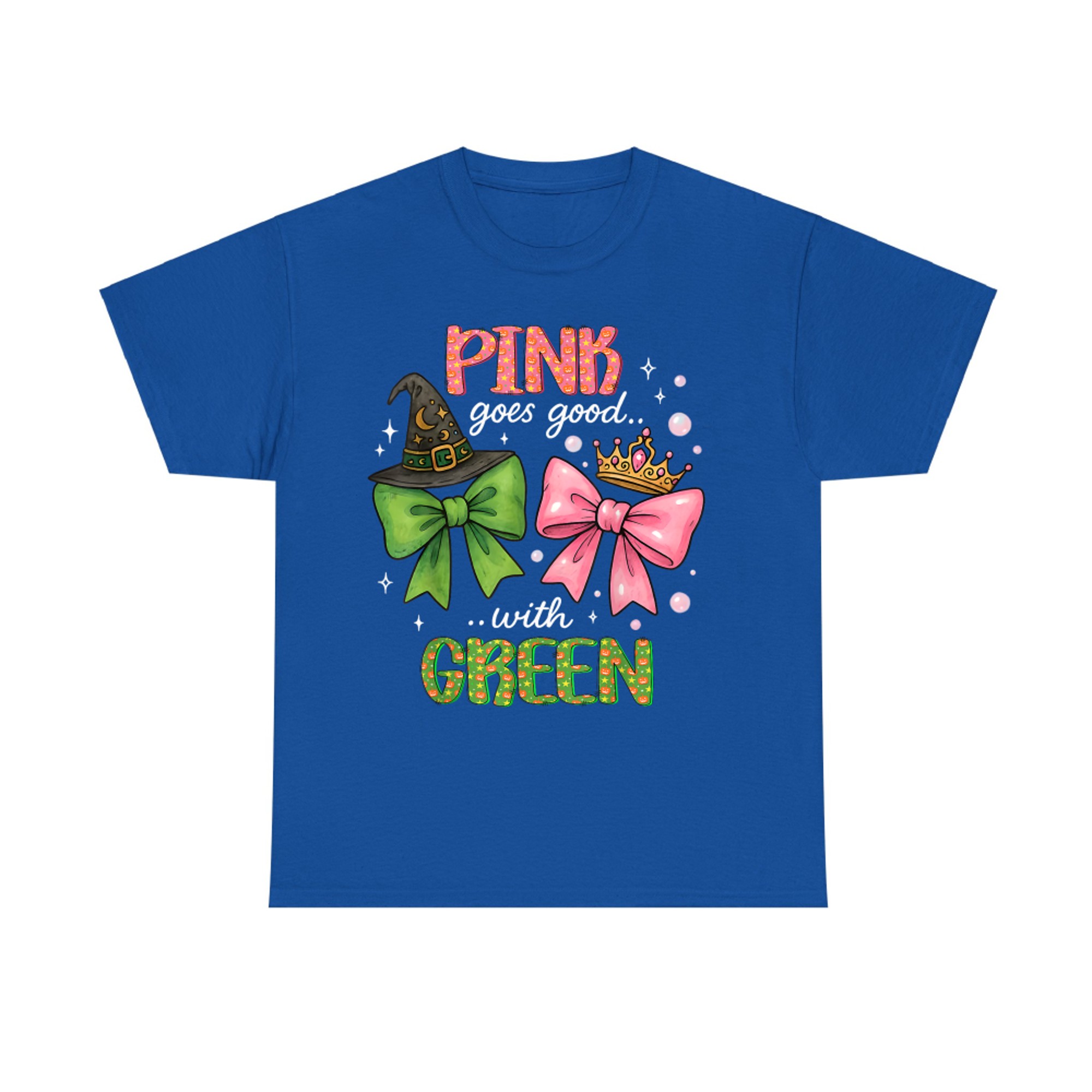 Pink and Green Best Friend Matching Halloween Costume T-Shirt