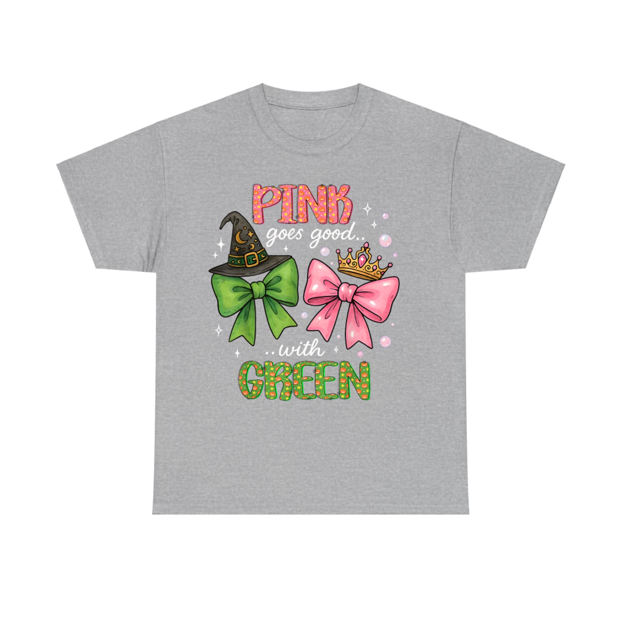 Pink and Green Best Friend Matching Halloween Costume T-Shirt