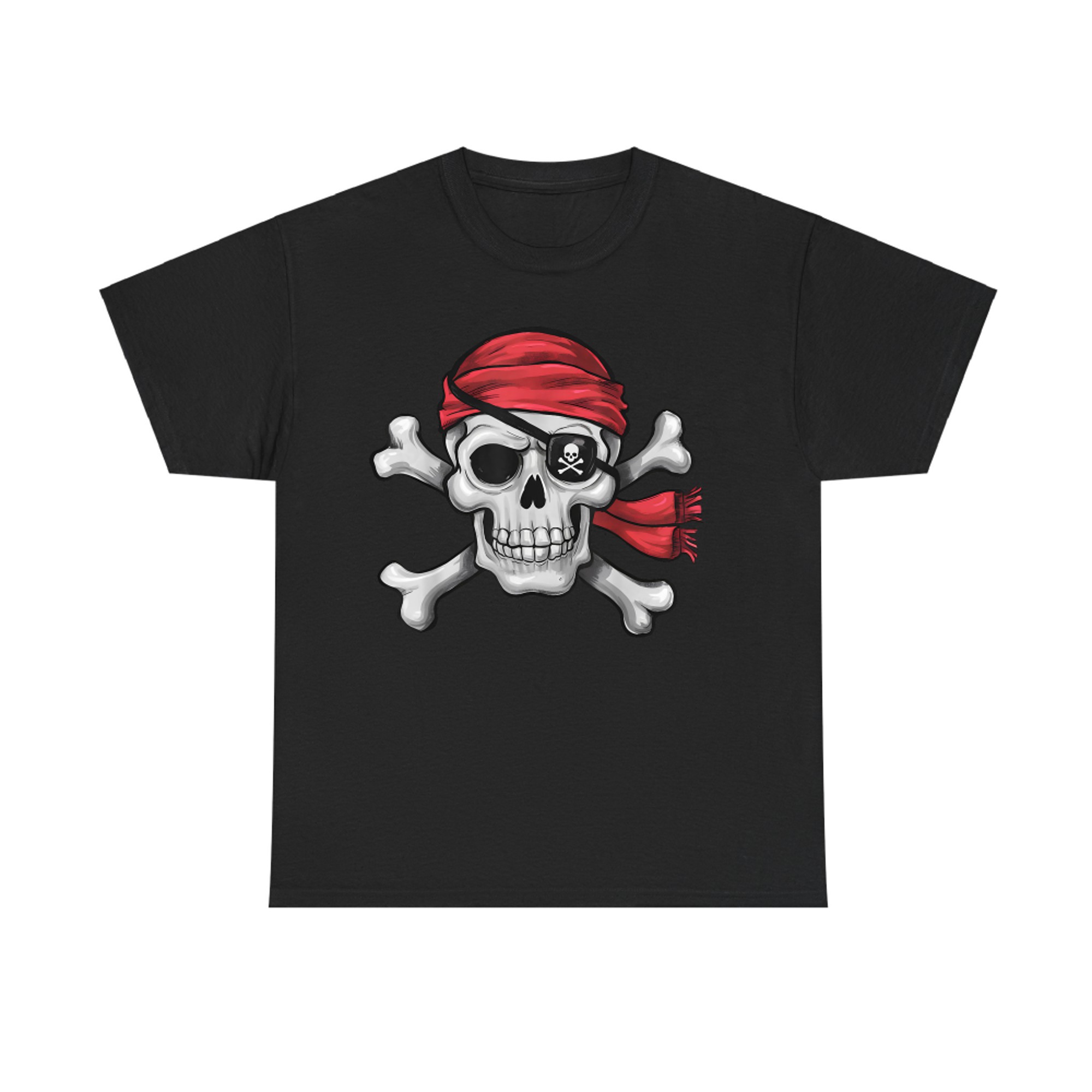Pirate Skull Crossbones Jolly Roger Halloween T-Shirt