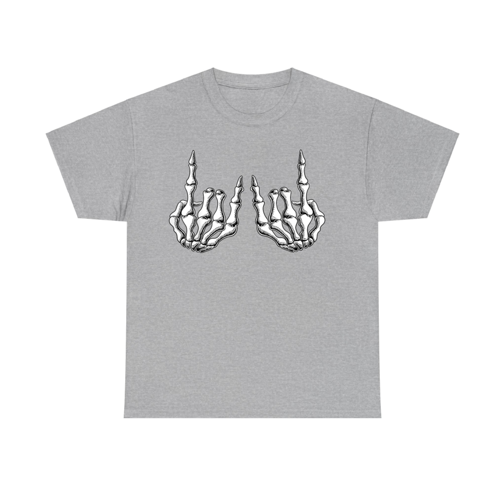 Rock On Band Halloween Skeleton Hand Rock Sign Costume T-Shirt