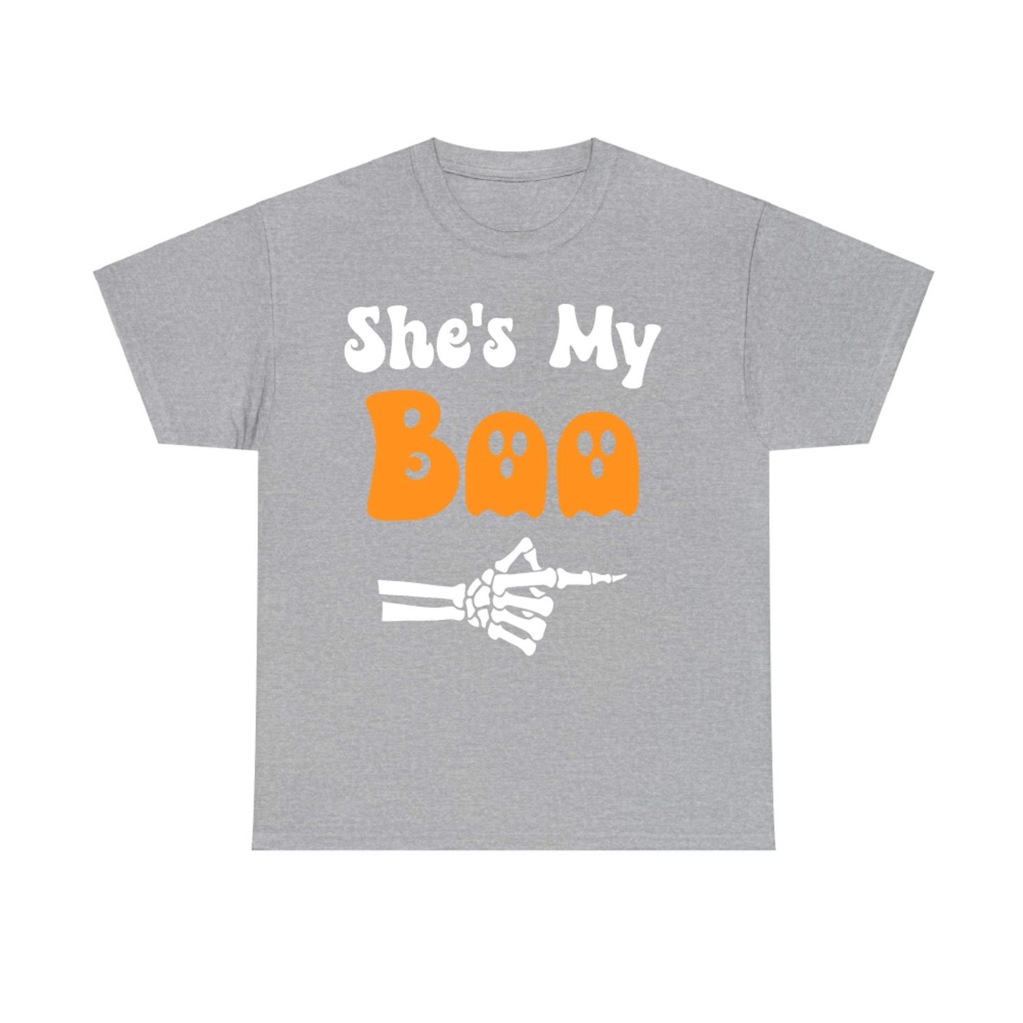 She’s My Boo Matching Halloween Cute Couple Skeleton Ghost T-Shirt