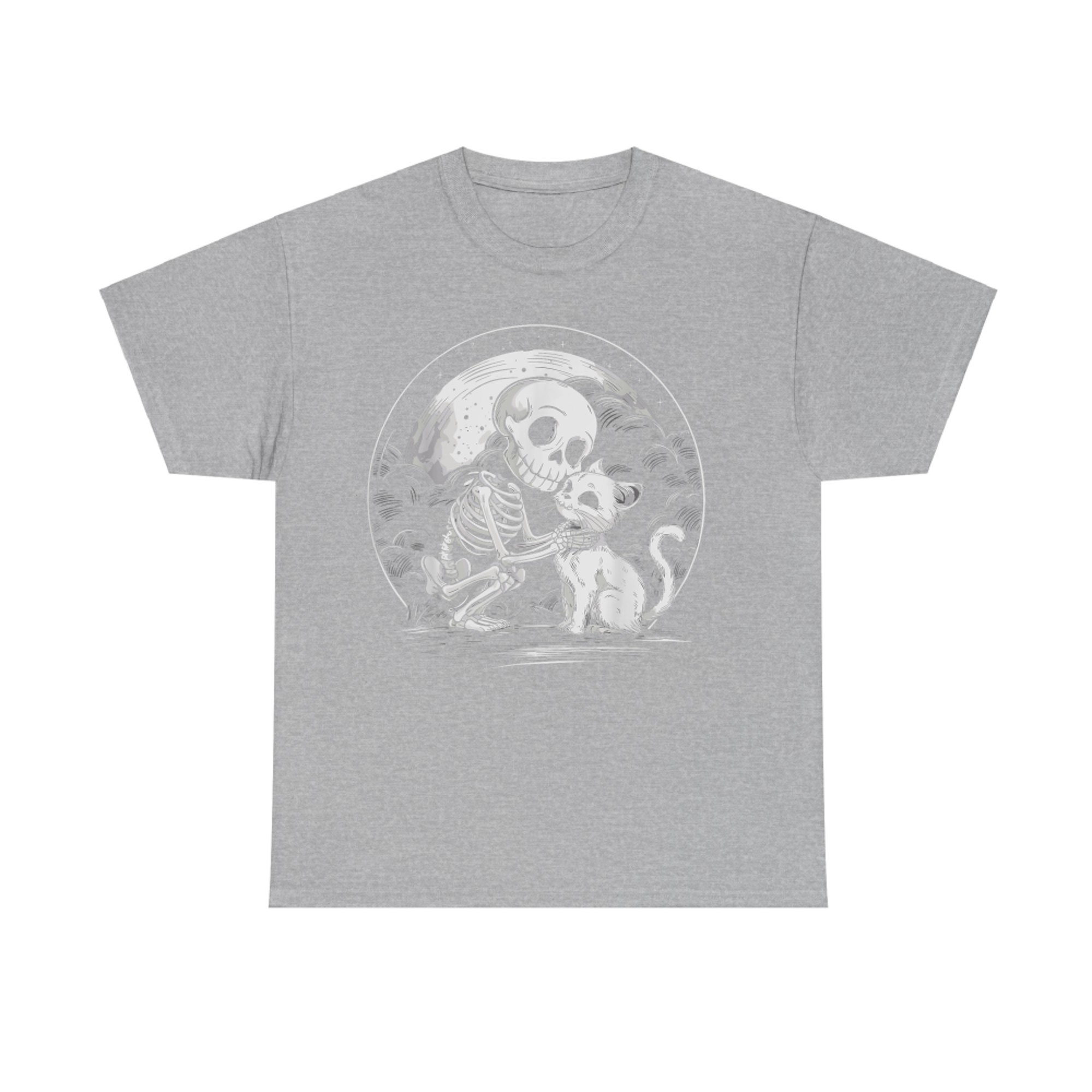 Skeleton Cat Skull Kitty Cute Goth Halloween Costume T-Shirt