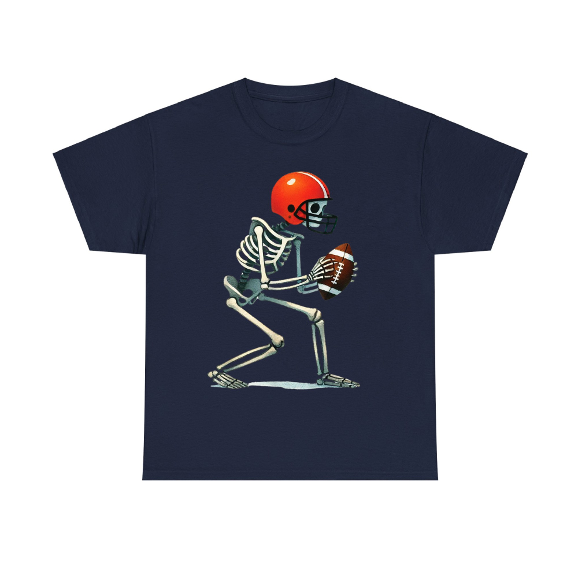 Skeleton Football Halloween Costume Funny T-Shirt