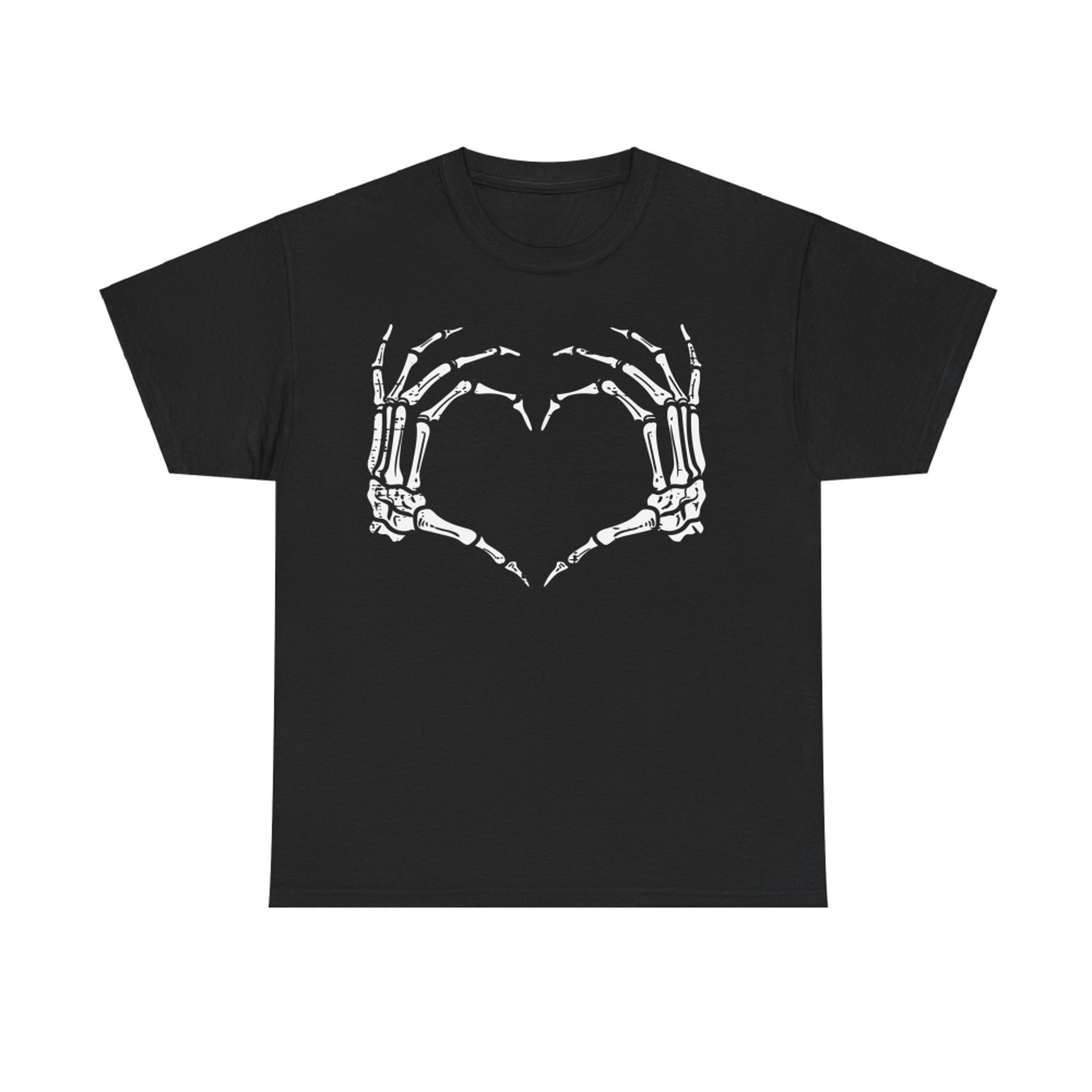 Skeleton Hands Heart Sign Retro Halloween Costume T-Shirt