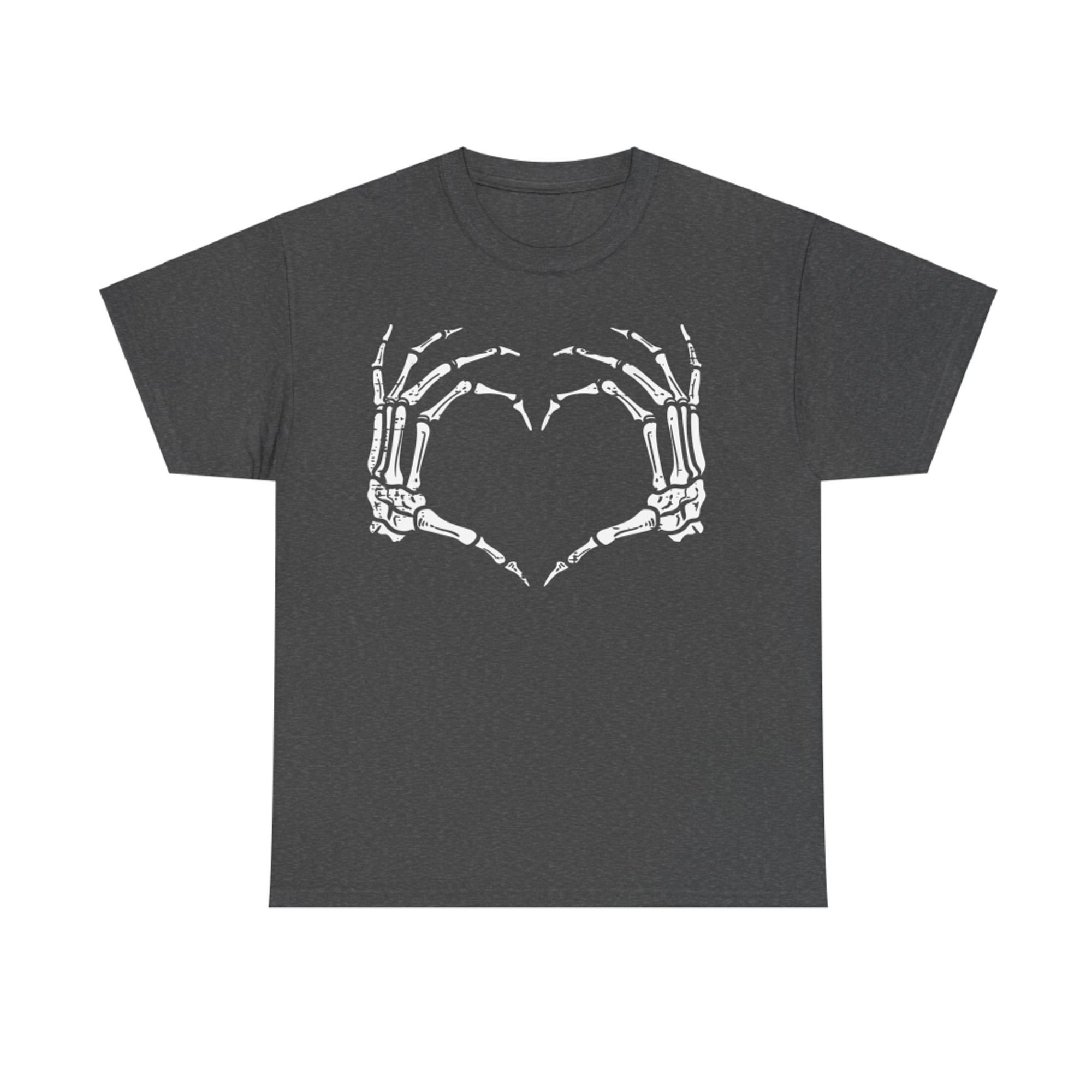 Skeleton Hands Heart Sign Retro Halloween Costume T-Shirt