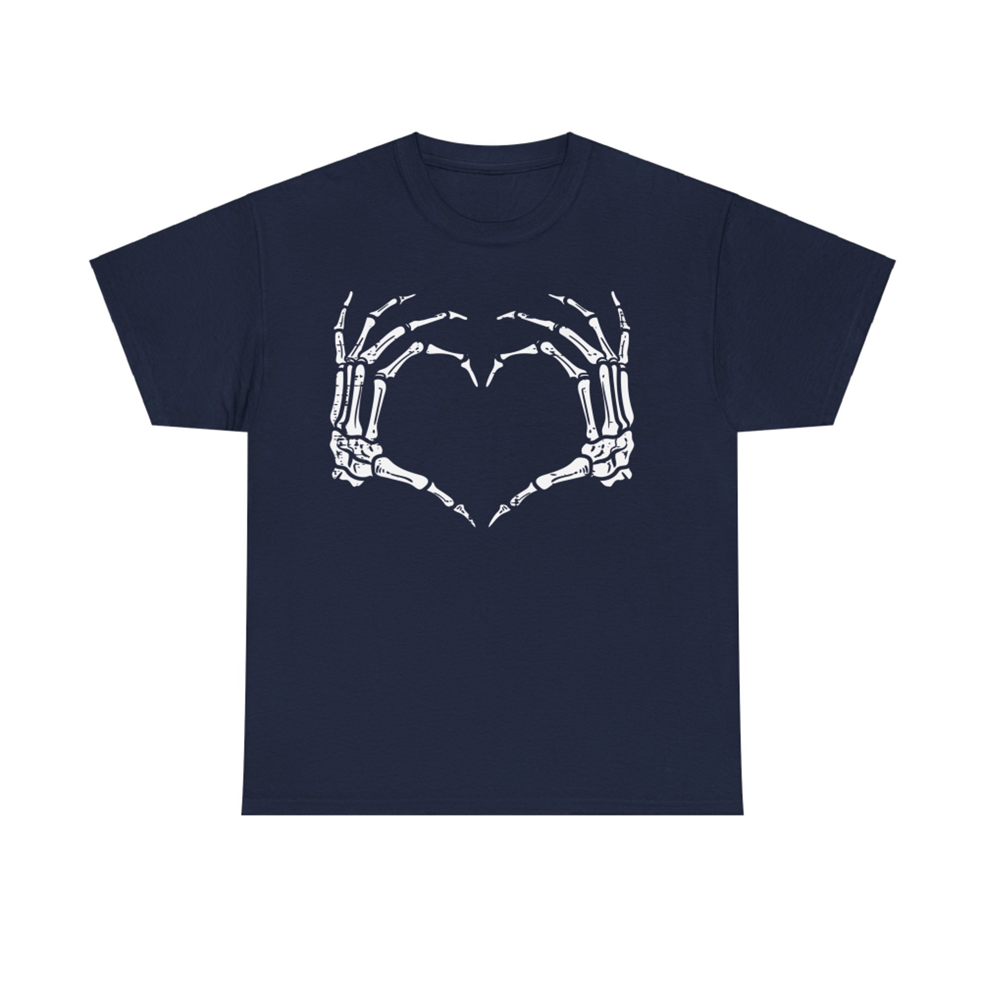 Skeleton Hands Heart Sign Retro Halloween Costume T-Shirt