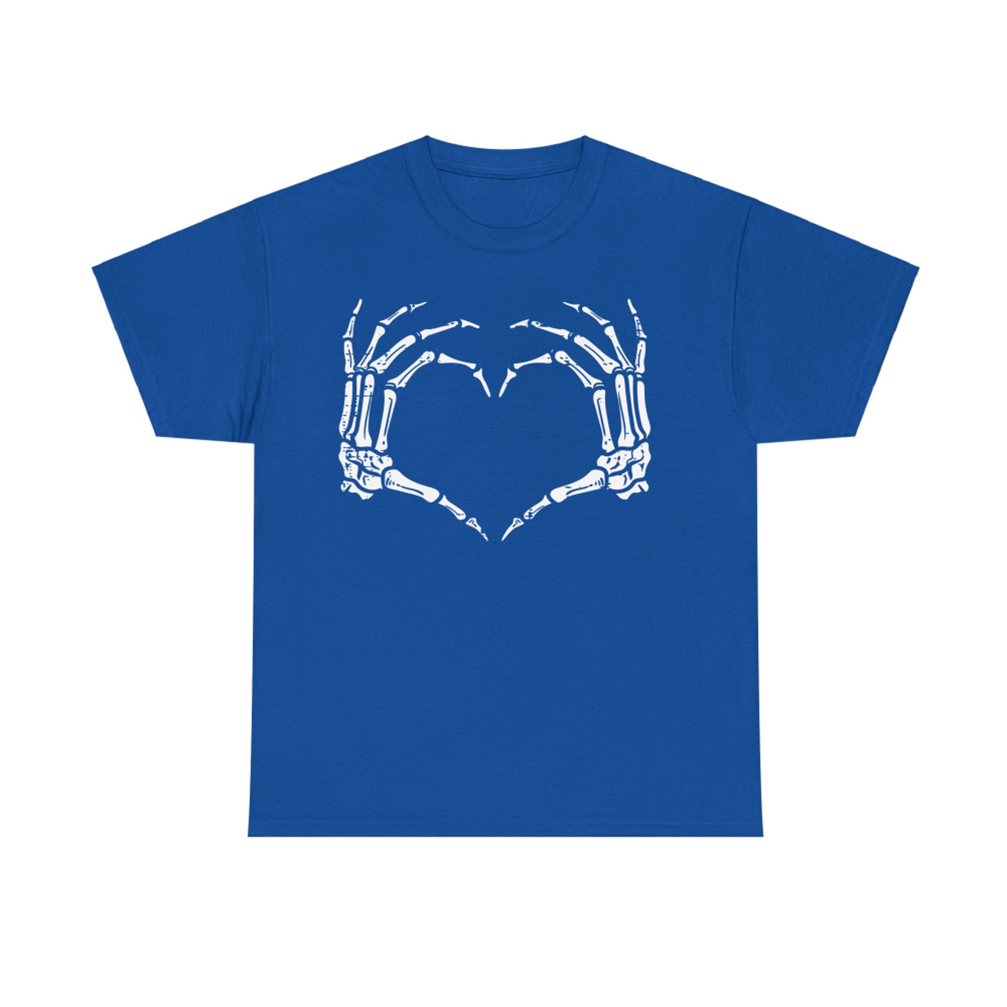 Skeleton Hands Heart Sign Retro Halloween Costume T-Shirt