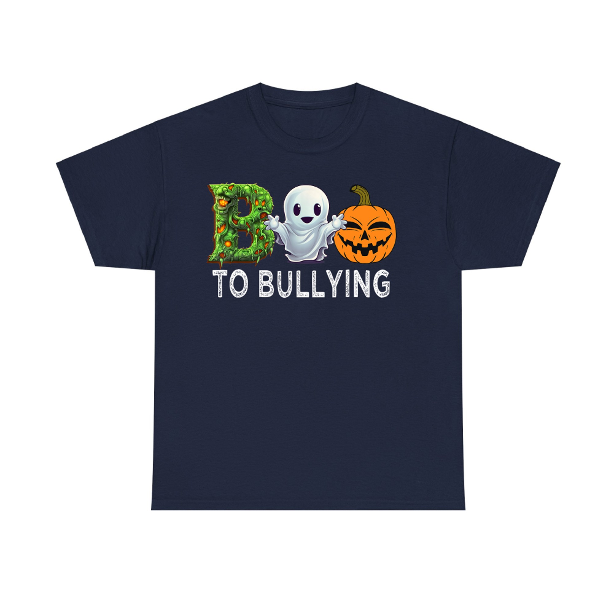 Boo To Bullying Cute Ghost Halloween Unity Day T-Shirt