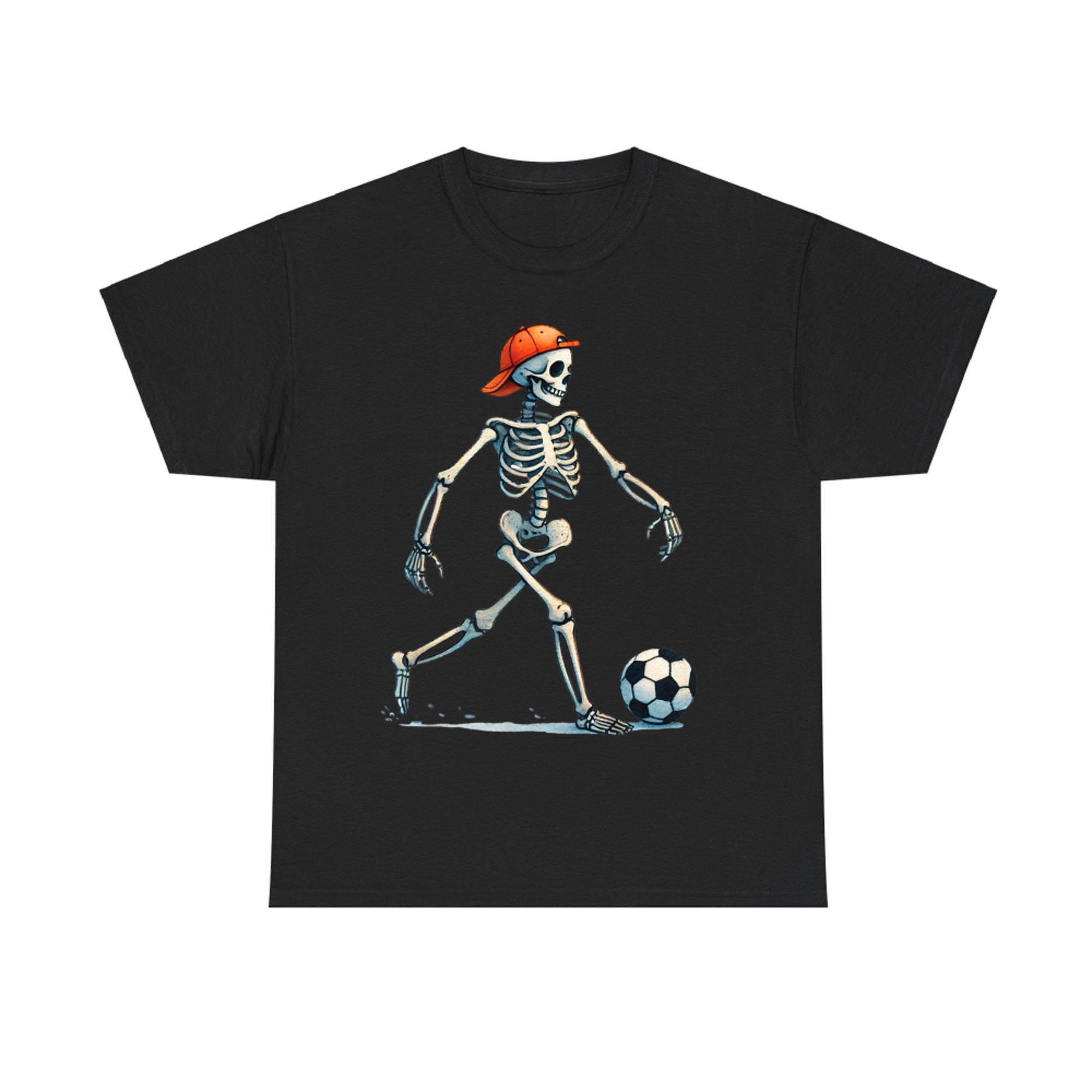 Funny Skeleton Playing Soccer Halloween Sports T-Shirt