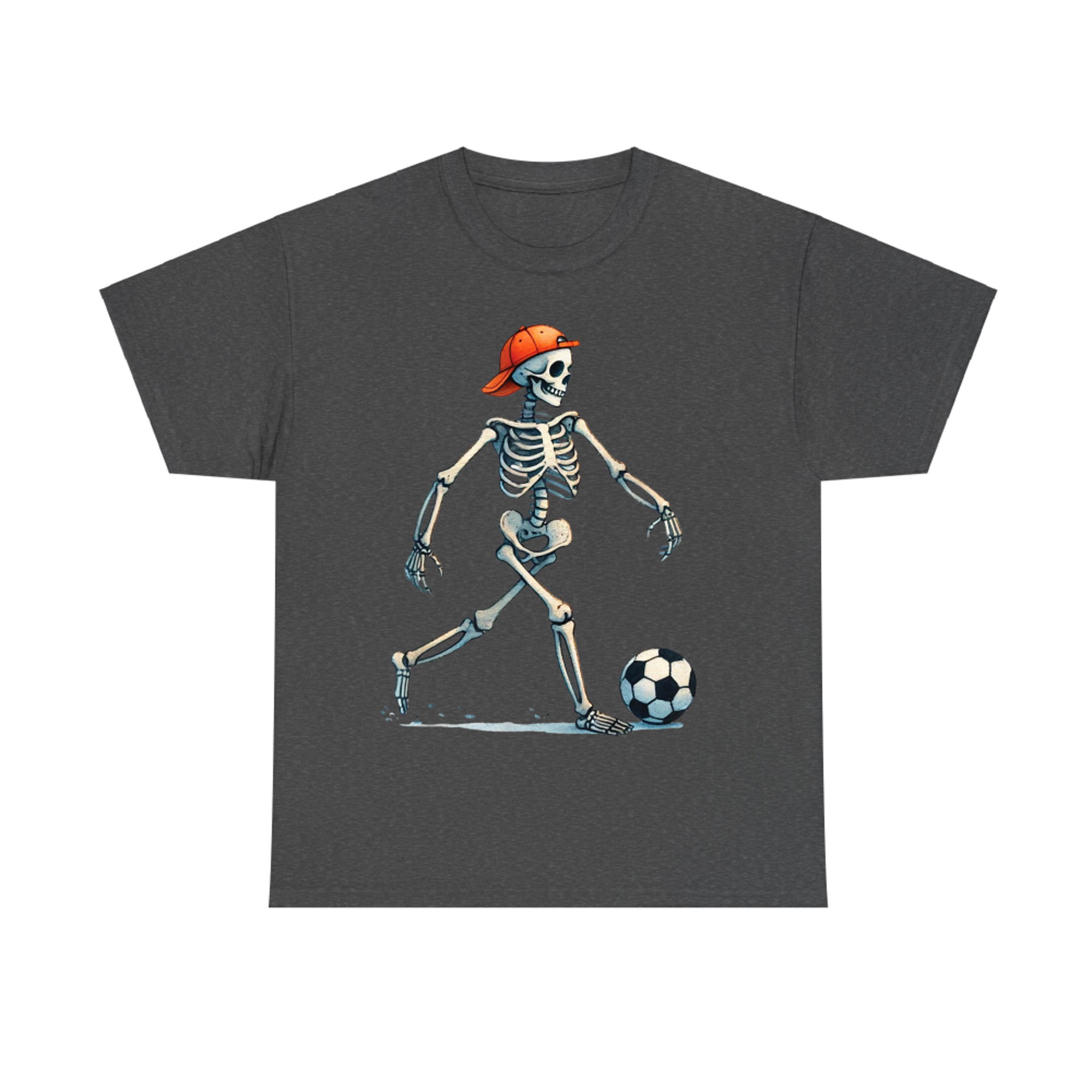 Funny Skeleton Playing Soccer Halloween Sports T-Shirt