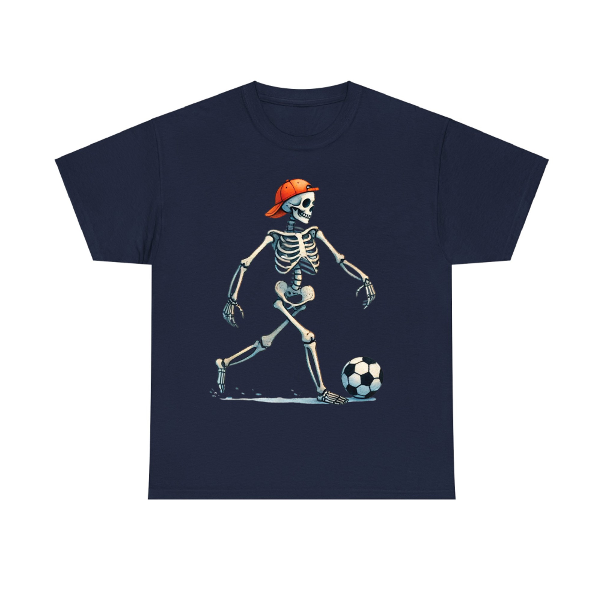 Funny Skeleton Playing Soccer Halloween Sports T-Shirt