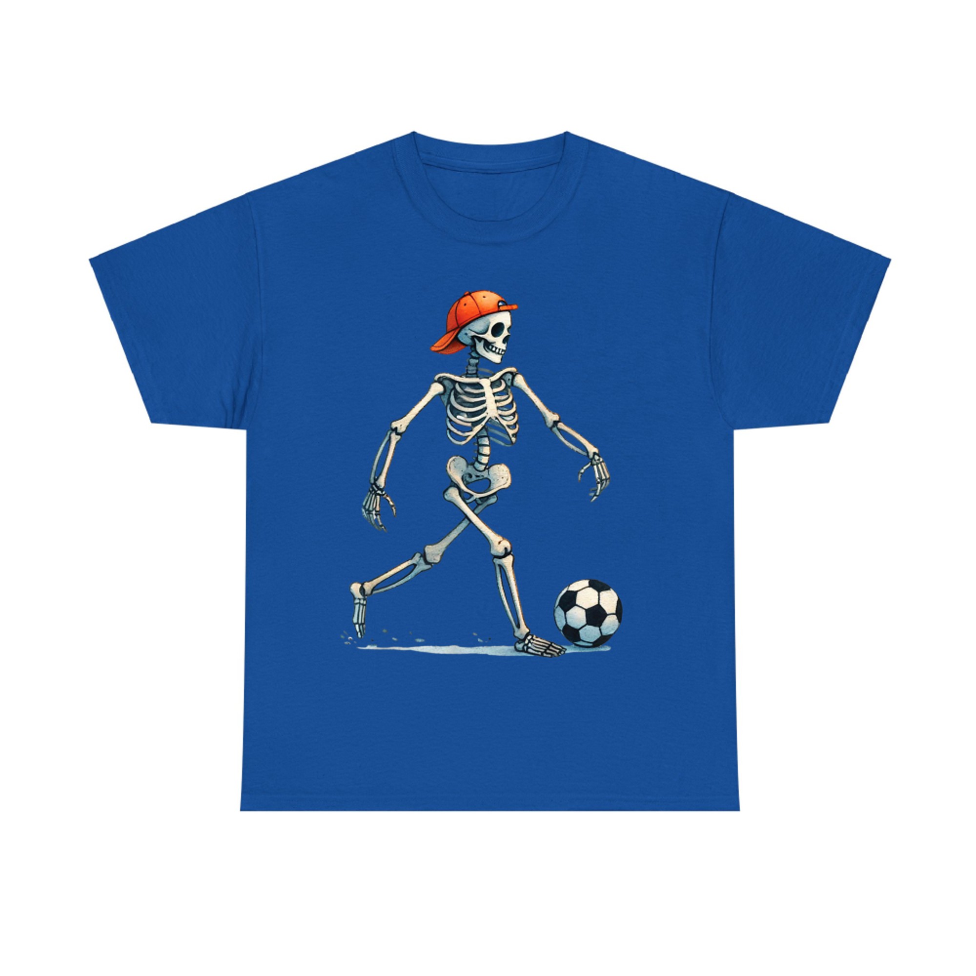 Funny Skeleton Playing Soccer Halloween Sports T-Shirt