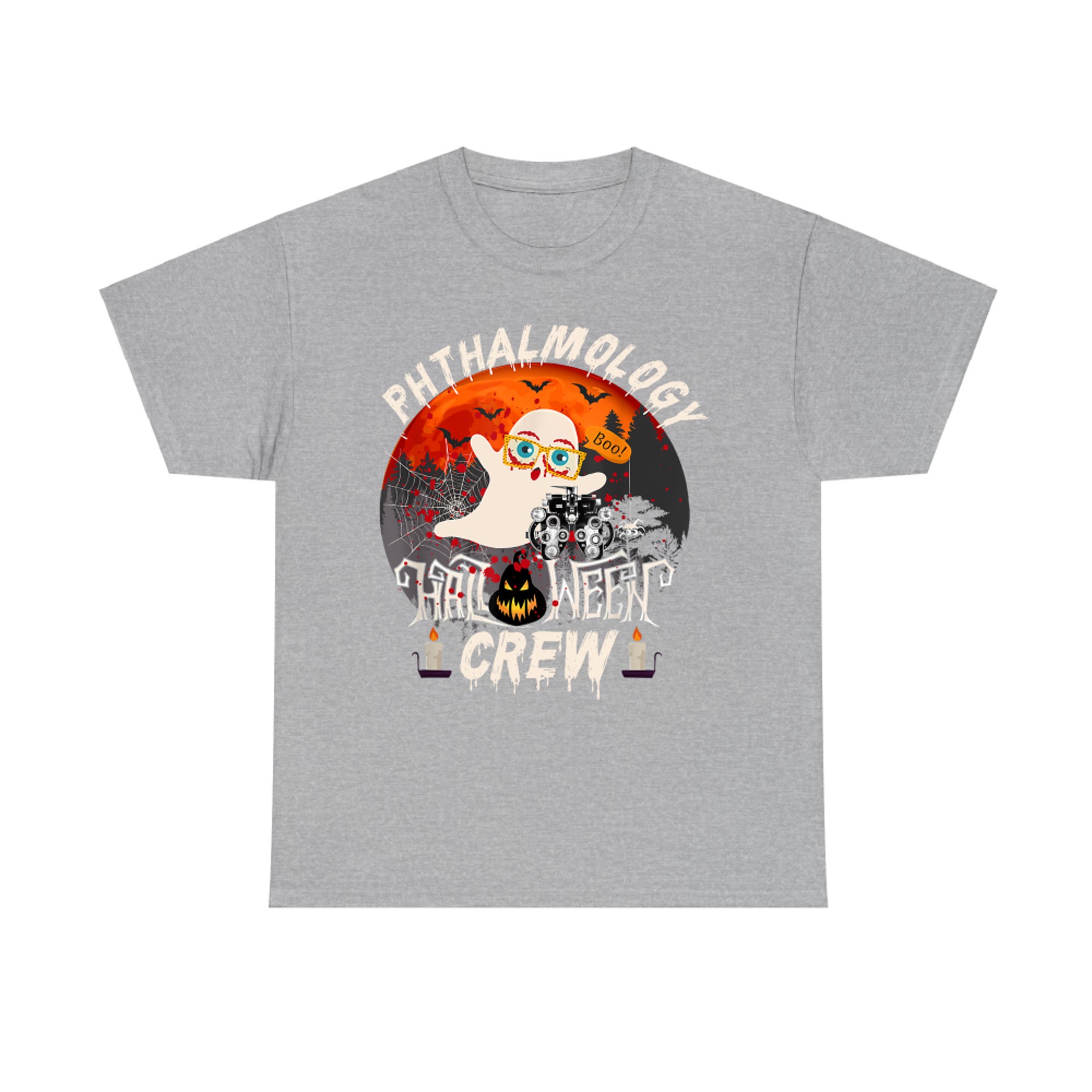 Ophthalmology Halloween Crew Funny Ghost Eye Doctor Costume T-Shirt