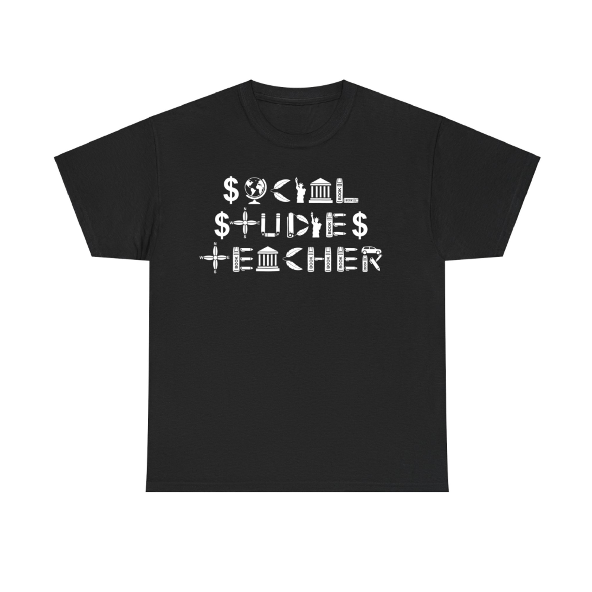 Social Studies Teacher Typography Design for History Lovers T-Shirt