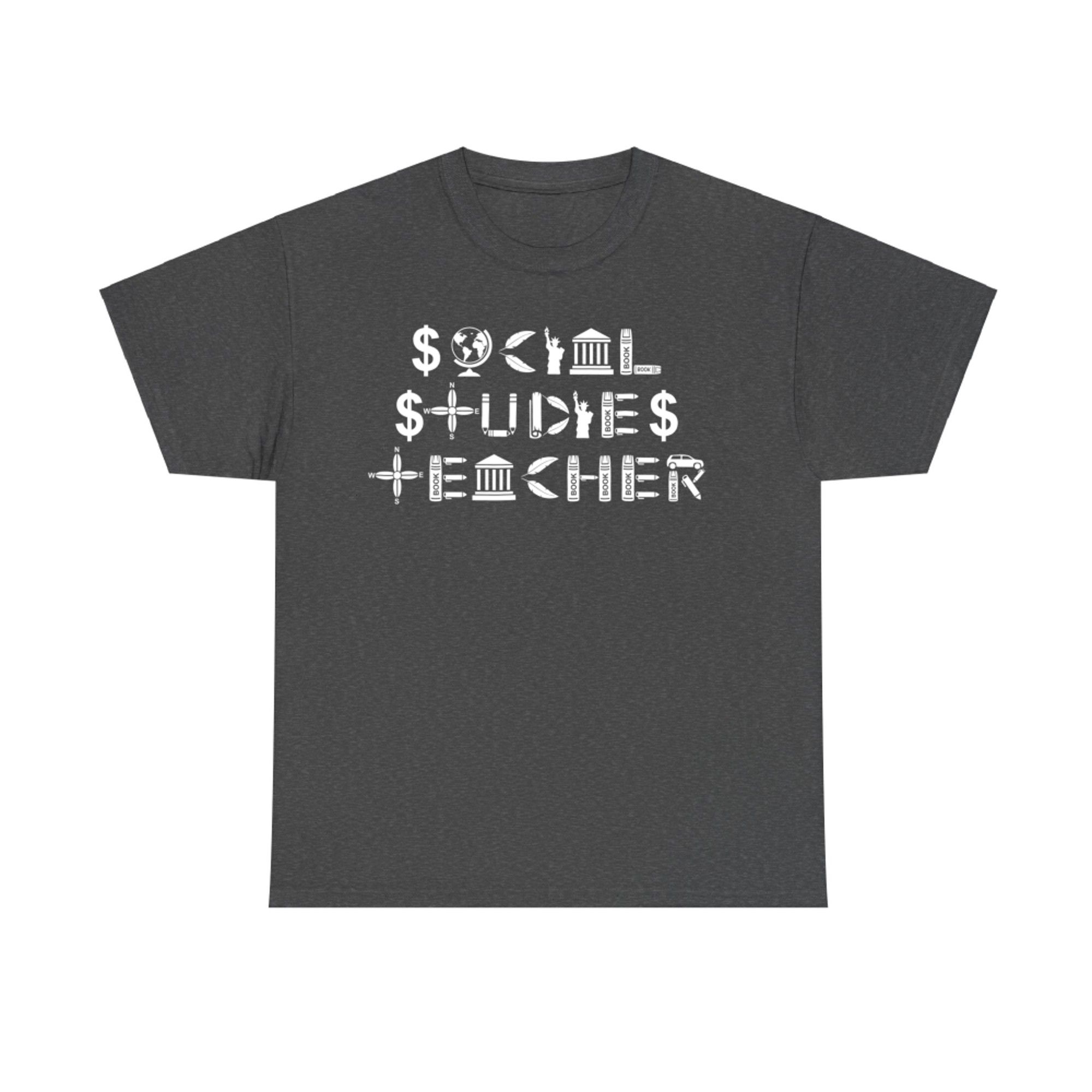 Social Studies Teacher Typography Design for History Lovers T-Shirt