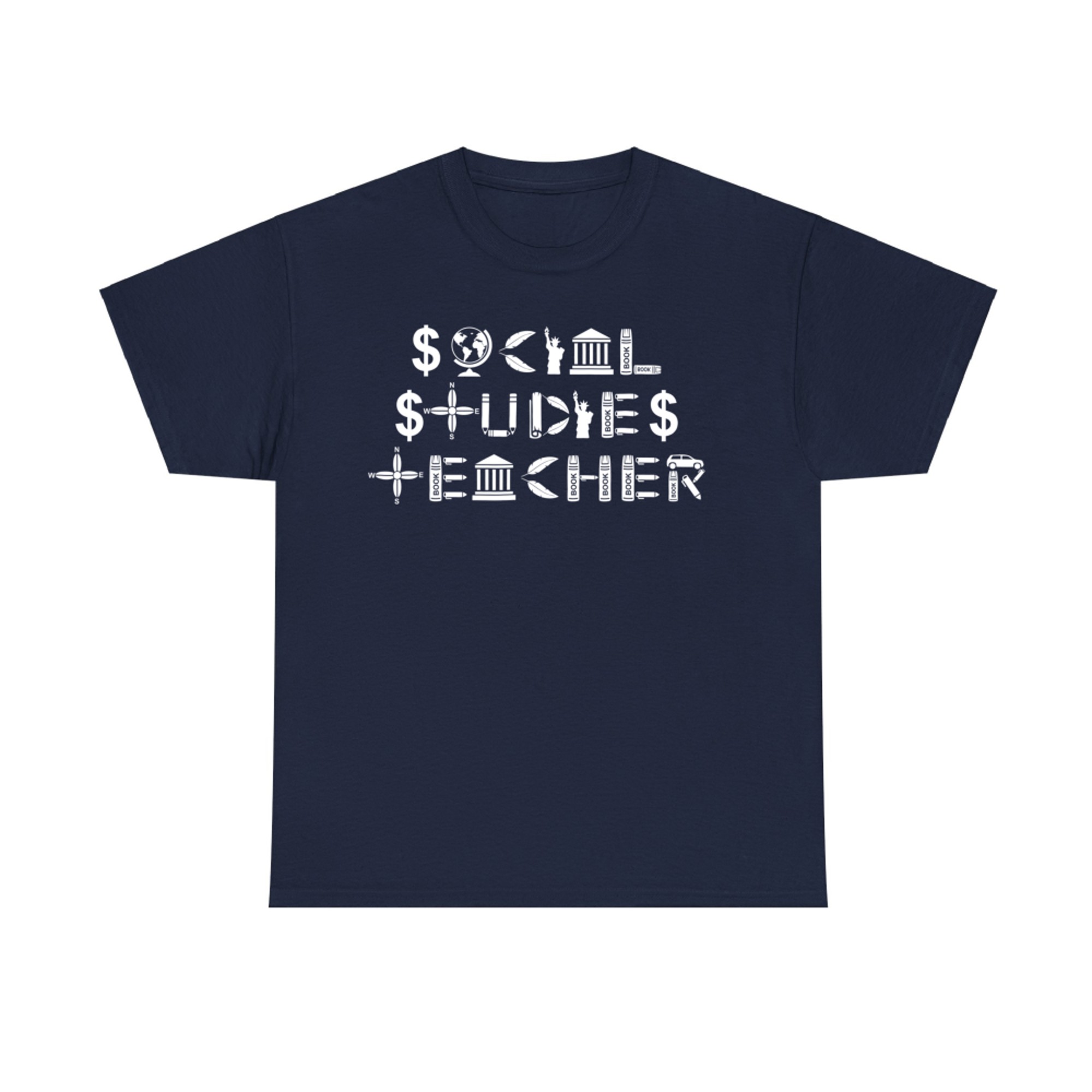 Social Studies Teacher Typography Design for History Lovers T-Shirt