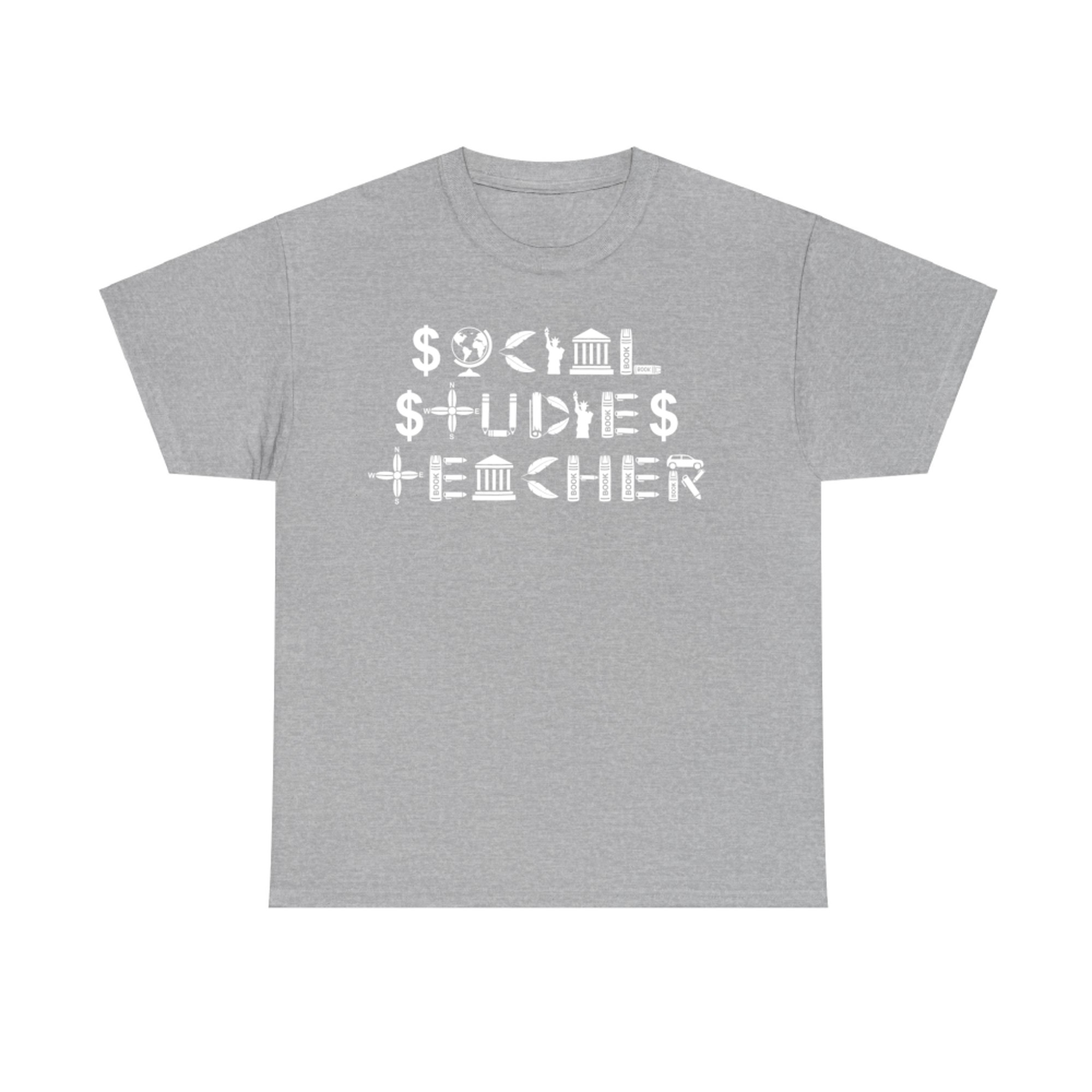 Social Studies Teacher Typography Design for History Lovers T-Shirt