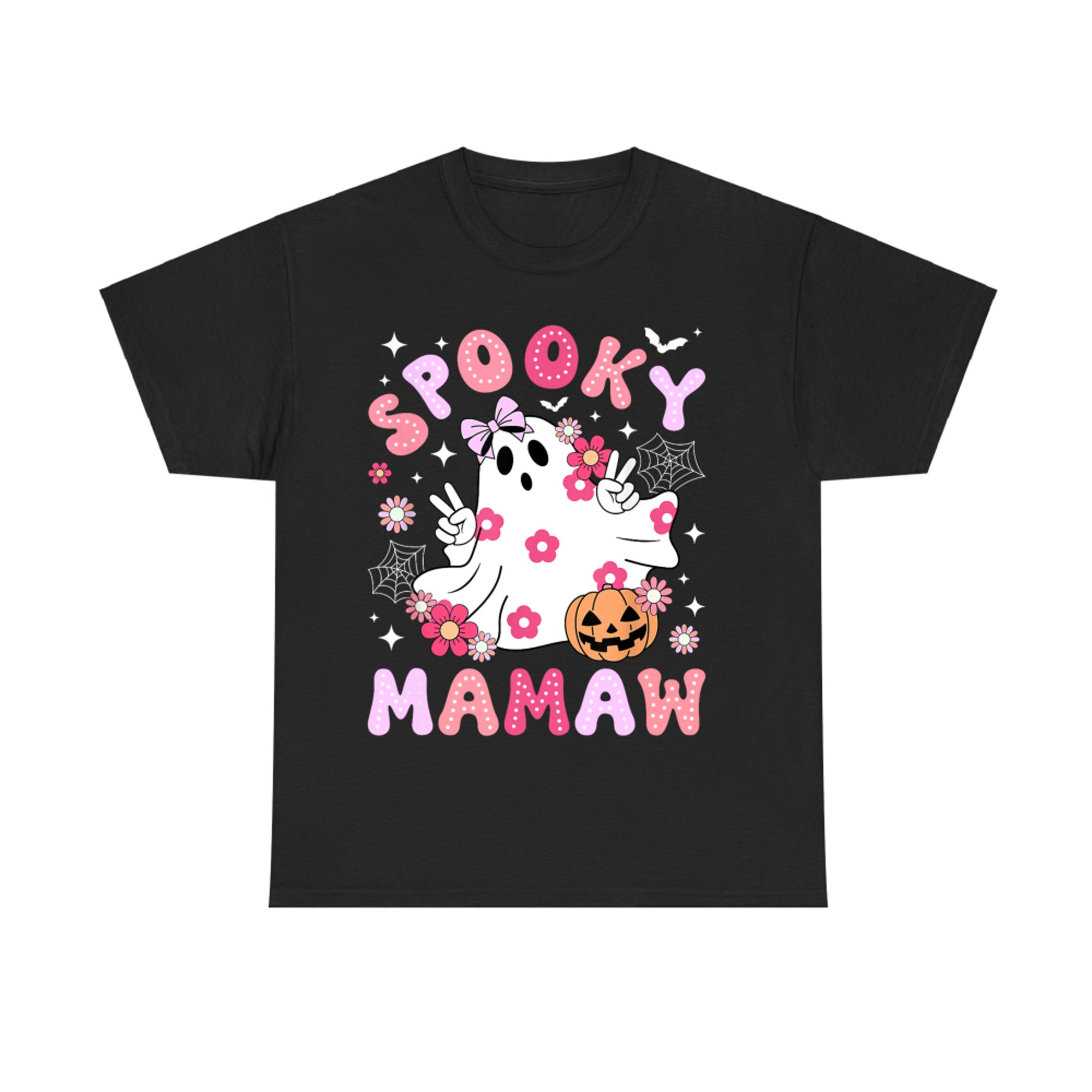 Spooky Mamaw Cute Ghost Halloween Grandma T-Shirt