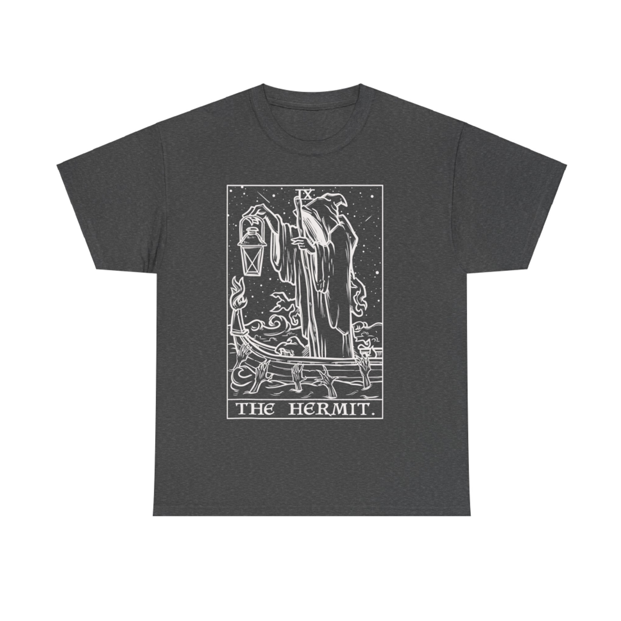The Hermit Tarot Card Goth Halloween Grim Reaper Witch T-Shirt