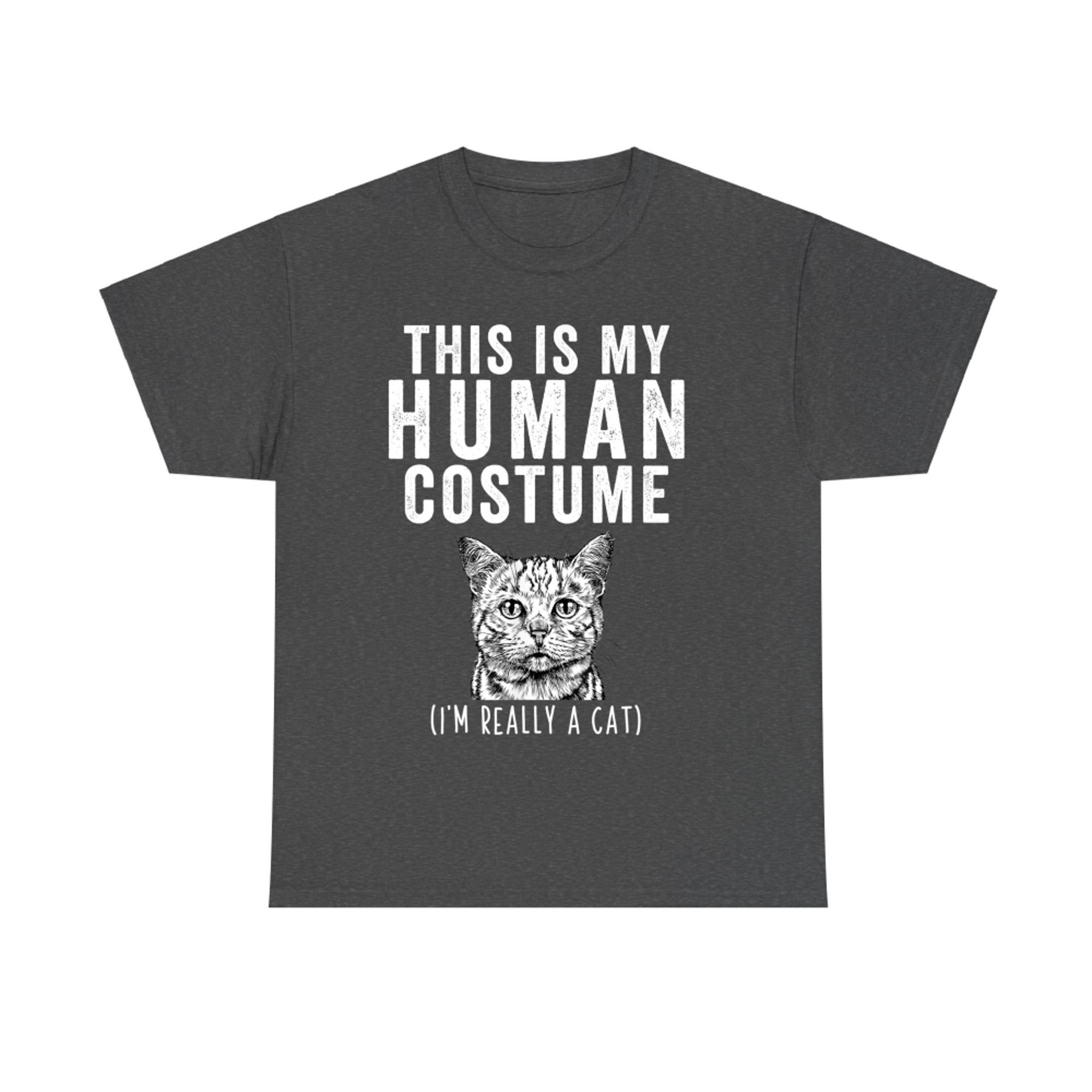 This Is My Human Costume I'm Really A Cat Tabby Cat T-Shirt