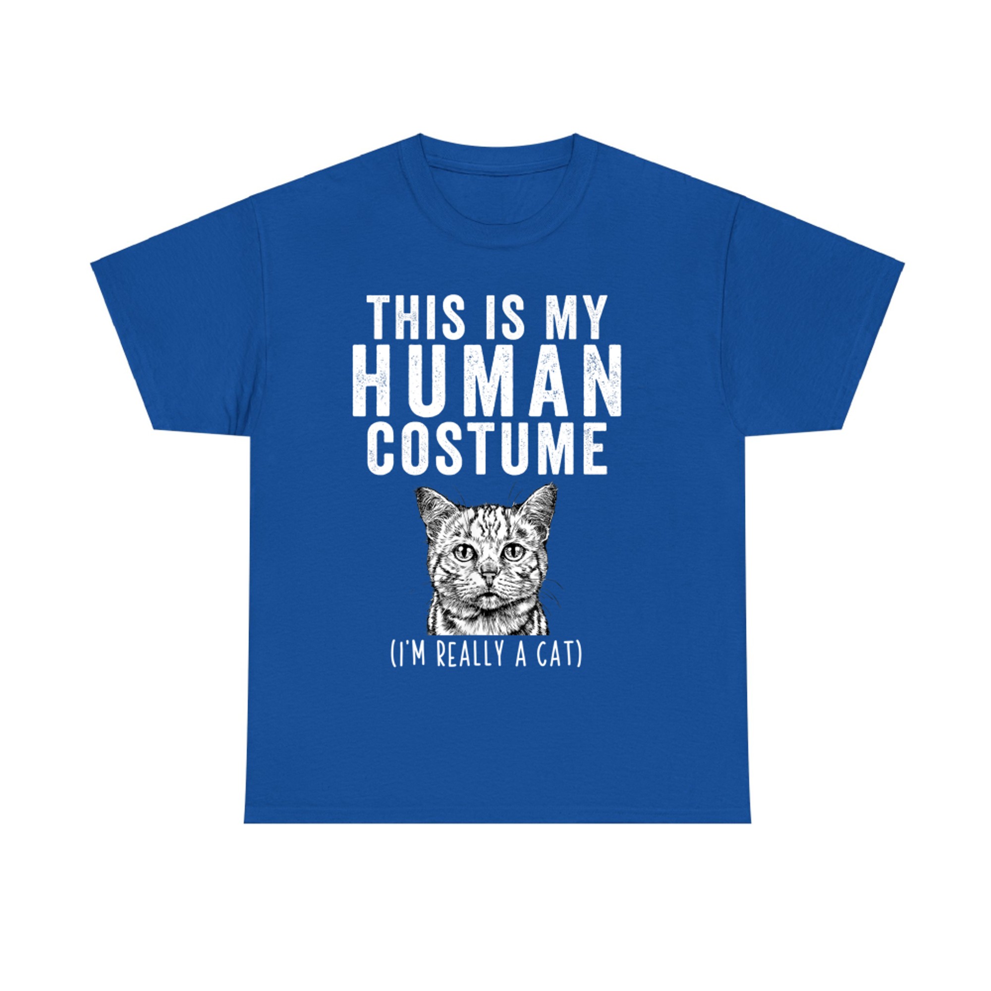 This Is My Human Costume I'm Really A Cat Tabby Cat T-Shirt