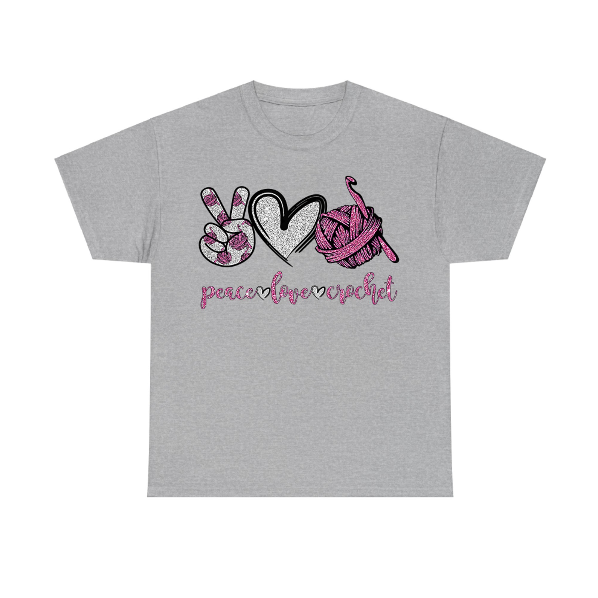 Crochet Knitting Peace Love Crochet Funny Crocheting