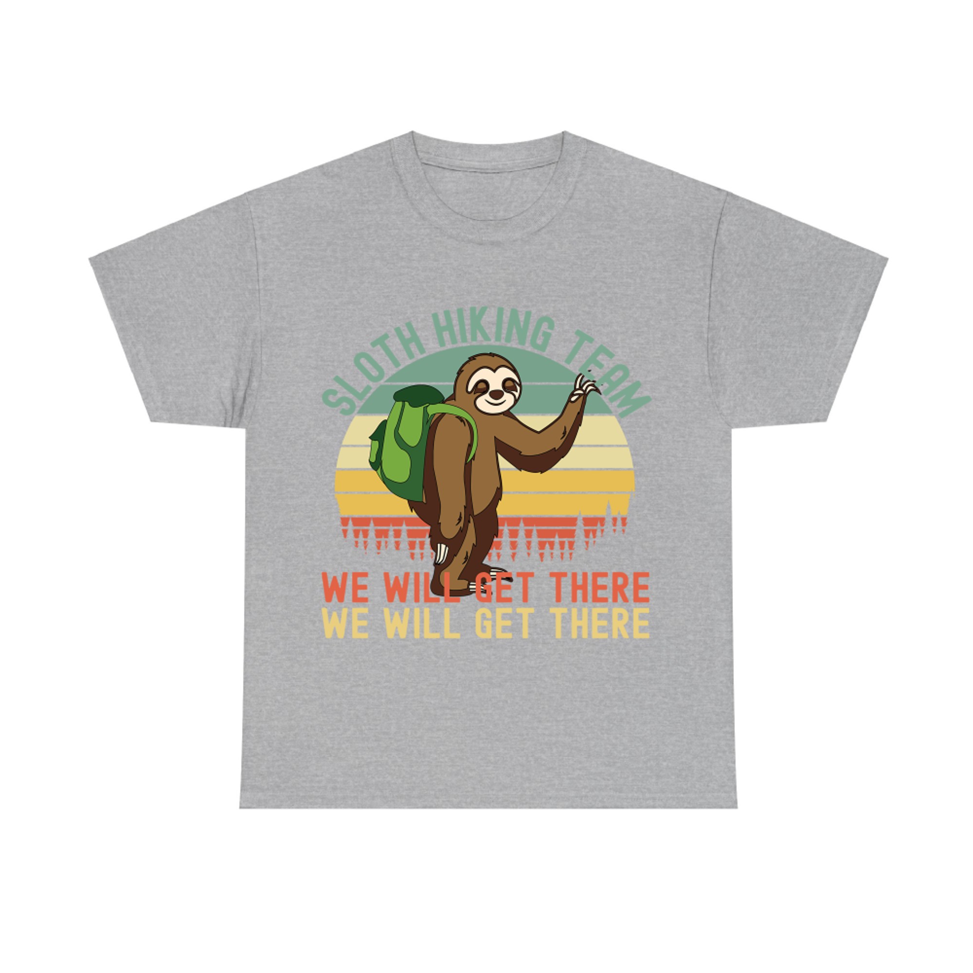 Funny Sloth Hiking Team Retro Nature Lover Slow Hikers