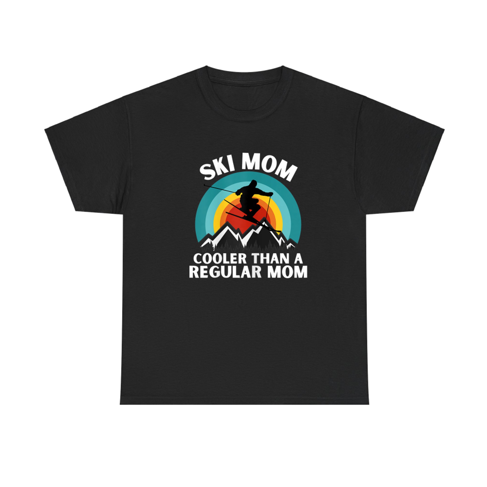 ski mom, Cooler Than a Regular mom Retro Mountain Winter ski