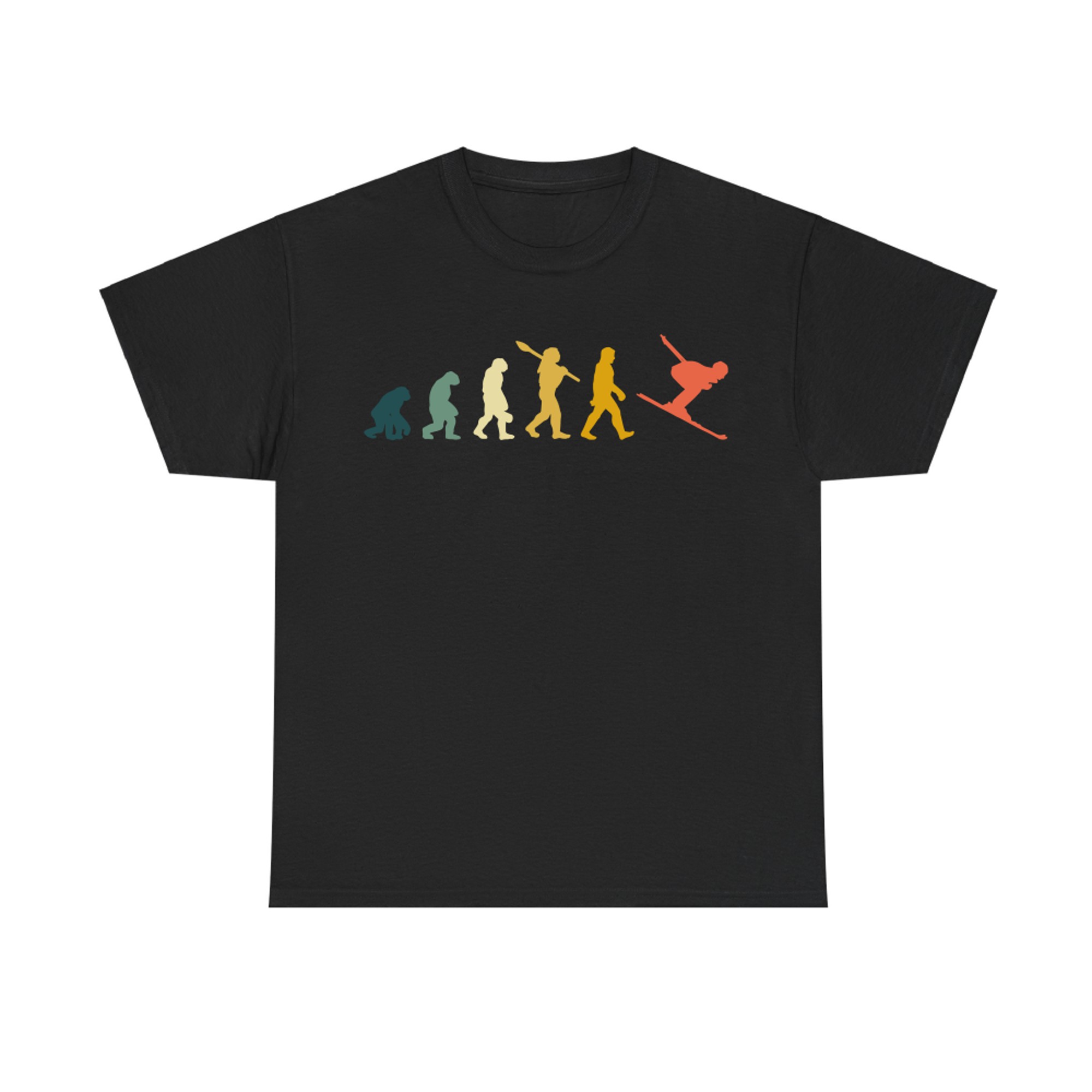 Skiing Evolution T-Shirt for Skiiers and Ski Lover