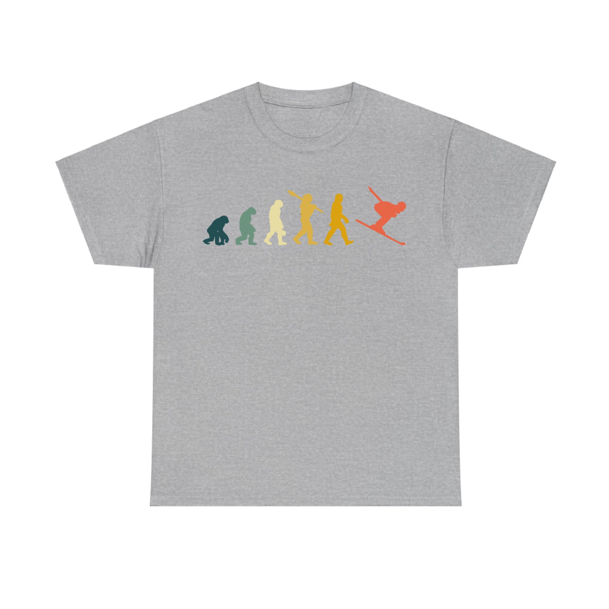 Skiing Evolution T-Shirt for Skiiers and Ski Lover