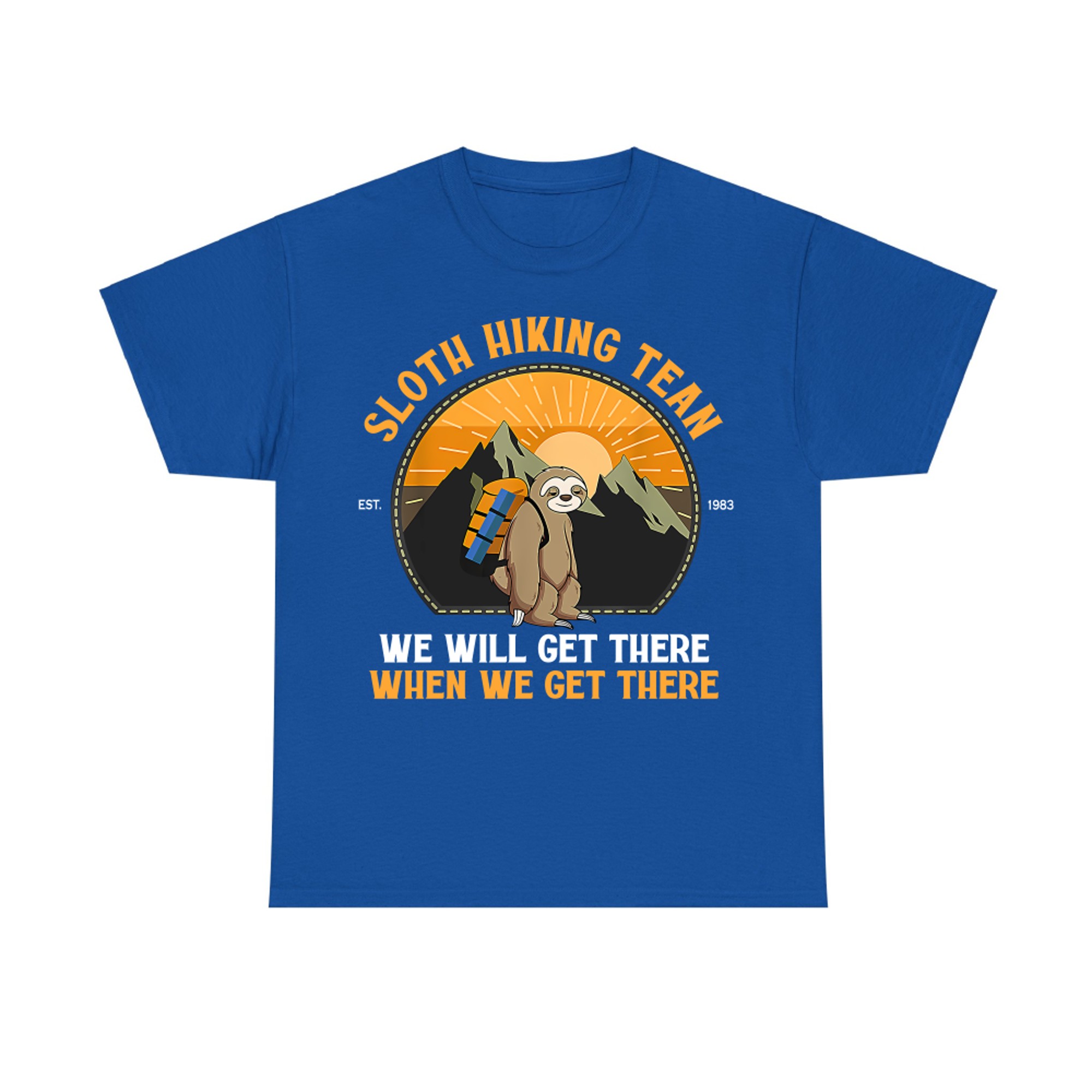 Sloth Hiking Tshirt, Sloth Hiking Team
