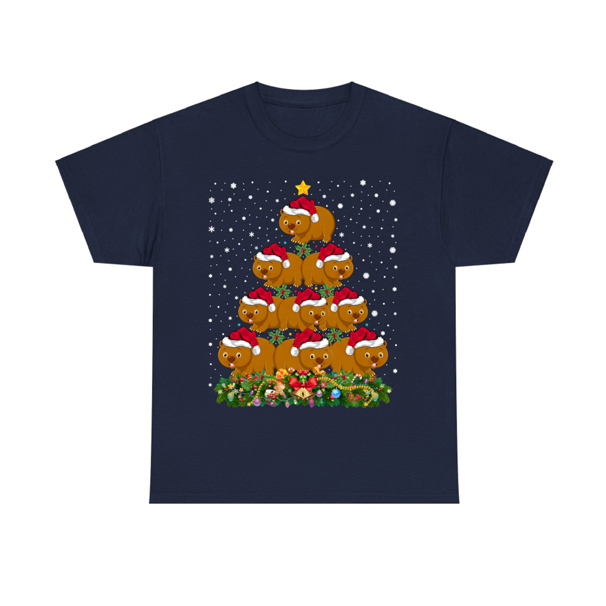 Wombats Xmas Tree Gift Santa Hat Wombat Christmas