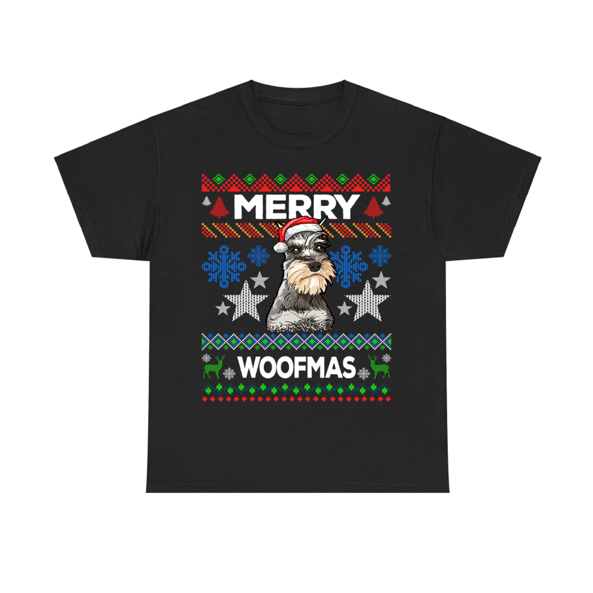 Woofmas Ugly Sweater Christmas Schnauzer Lover Gift Sweatshirt