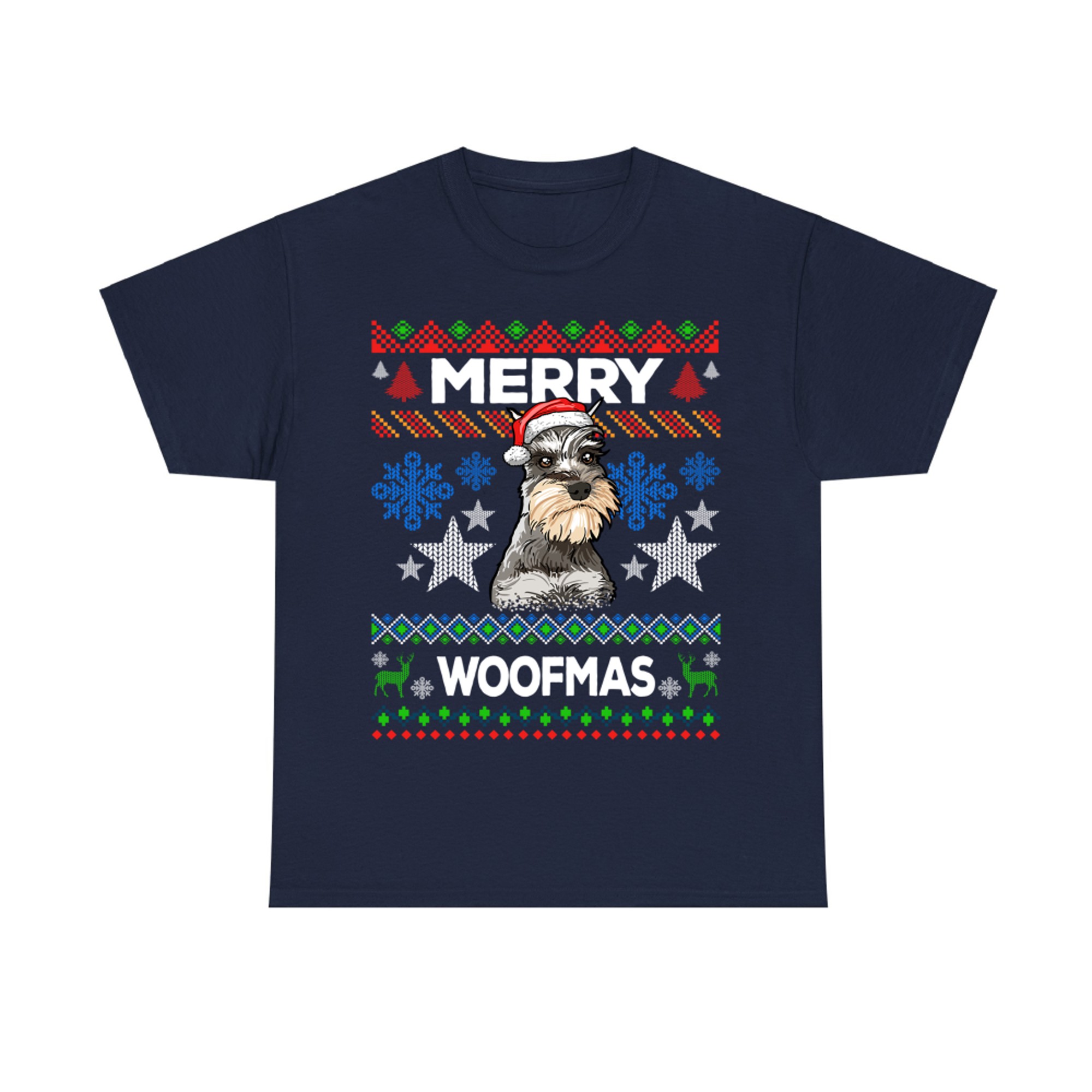 Woofmas Ugly Sweater Christmas Schnauzer Lover Gift Sweatshirt