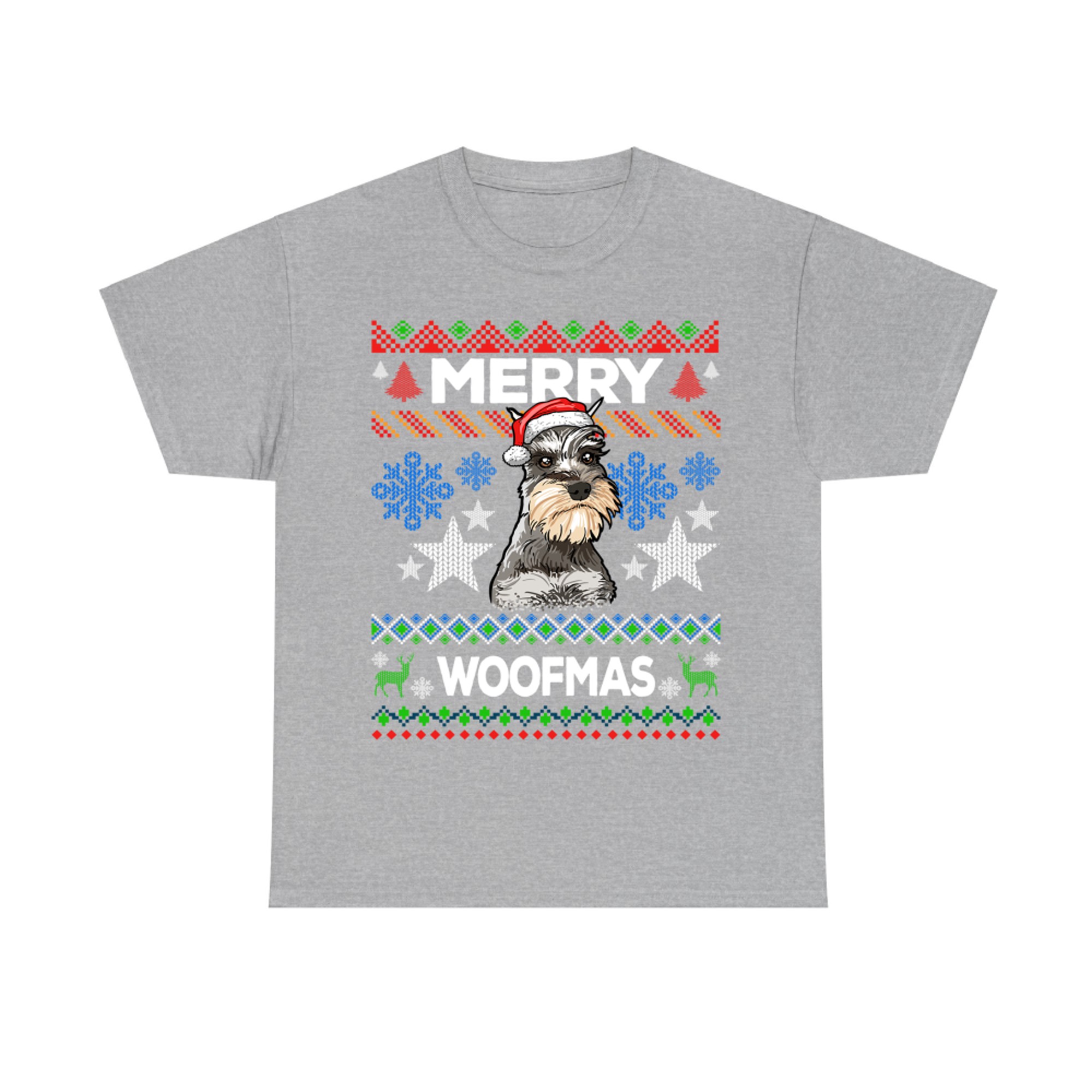 Woofmas Ugly Sweater Christmas Schnauzer Lover Gift Sweatshirt