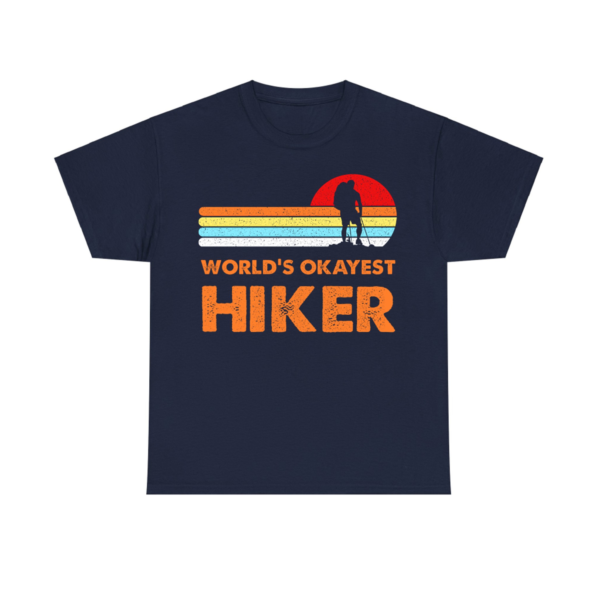 Worlds Okayest Hiker Vintage Retro Hiking Camping Gift