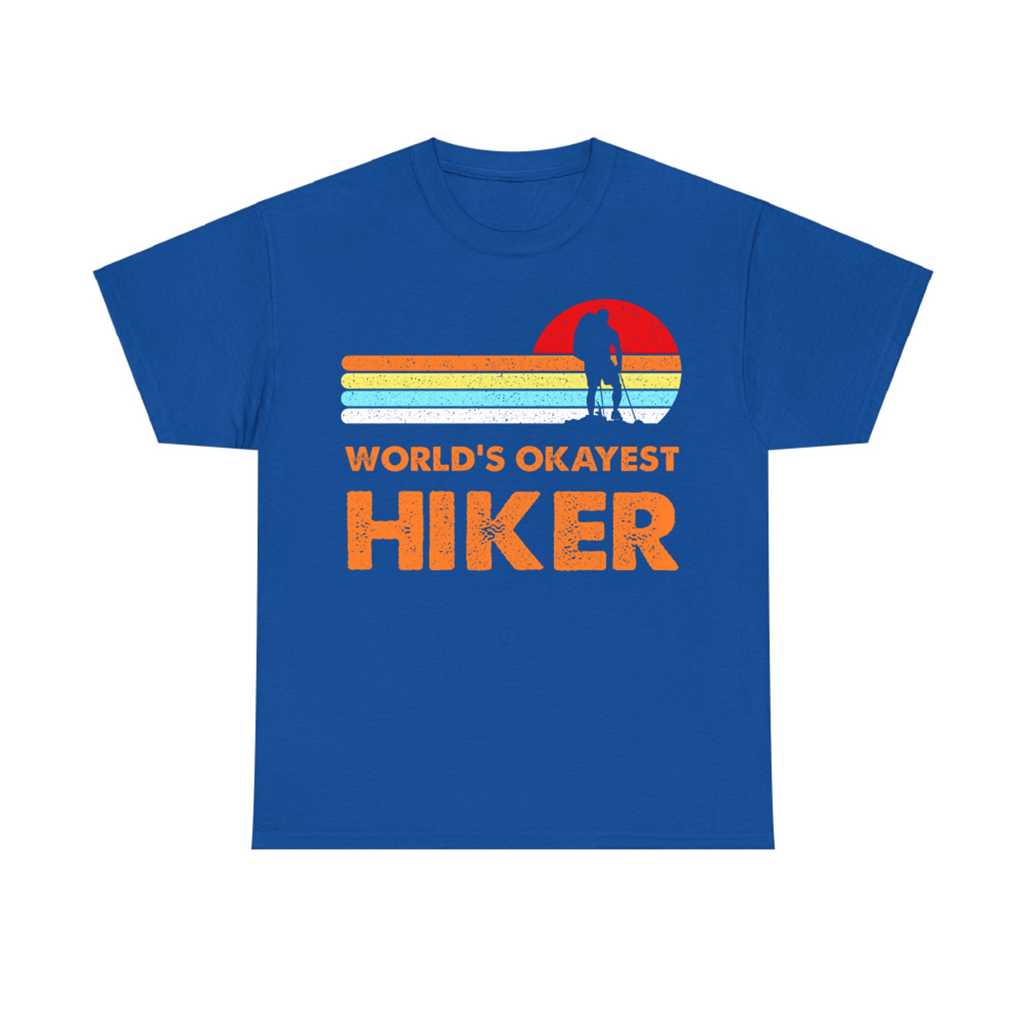Worlds Okayest Hiker Vintage Retro Hiking Camping Gift