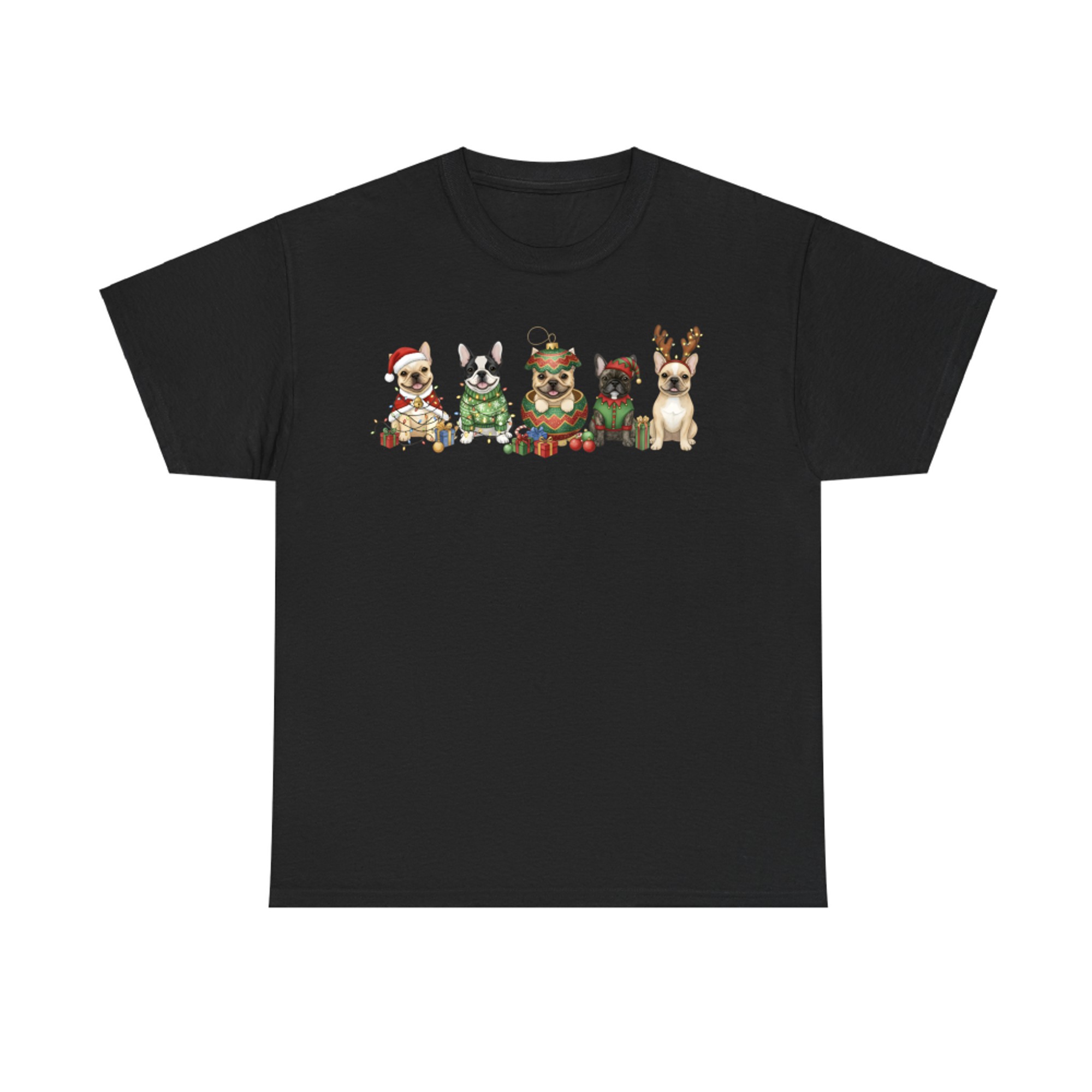 Xmas French Bulldog Dogs Christmas Lights Frenchie Dog Lover