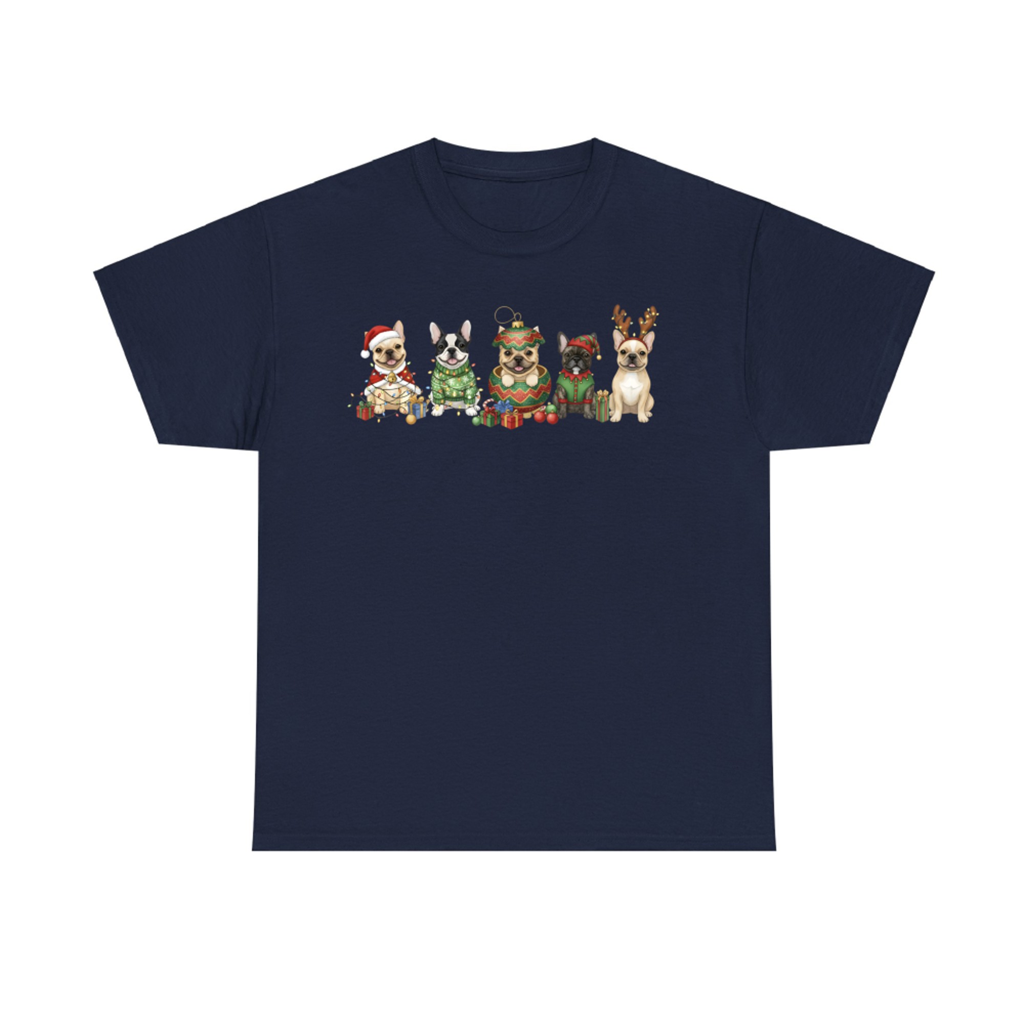 Xmas French Bulldog Dogs Christmas Lights Frenchie Dog Lover