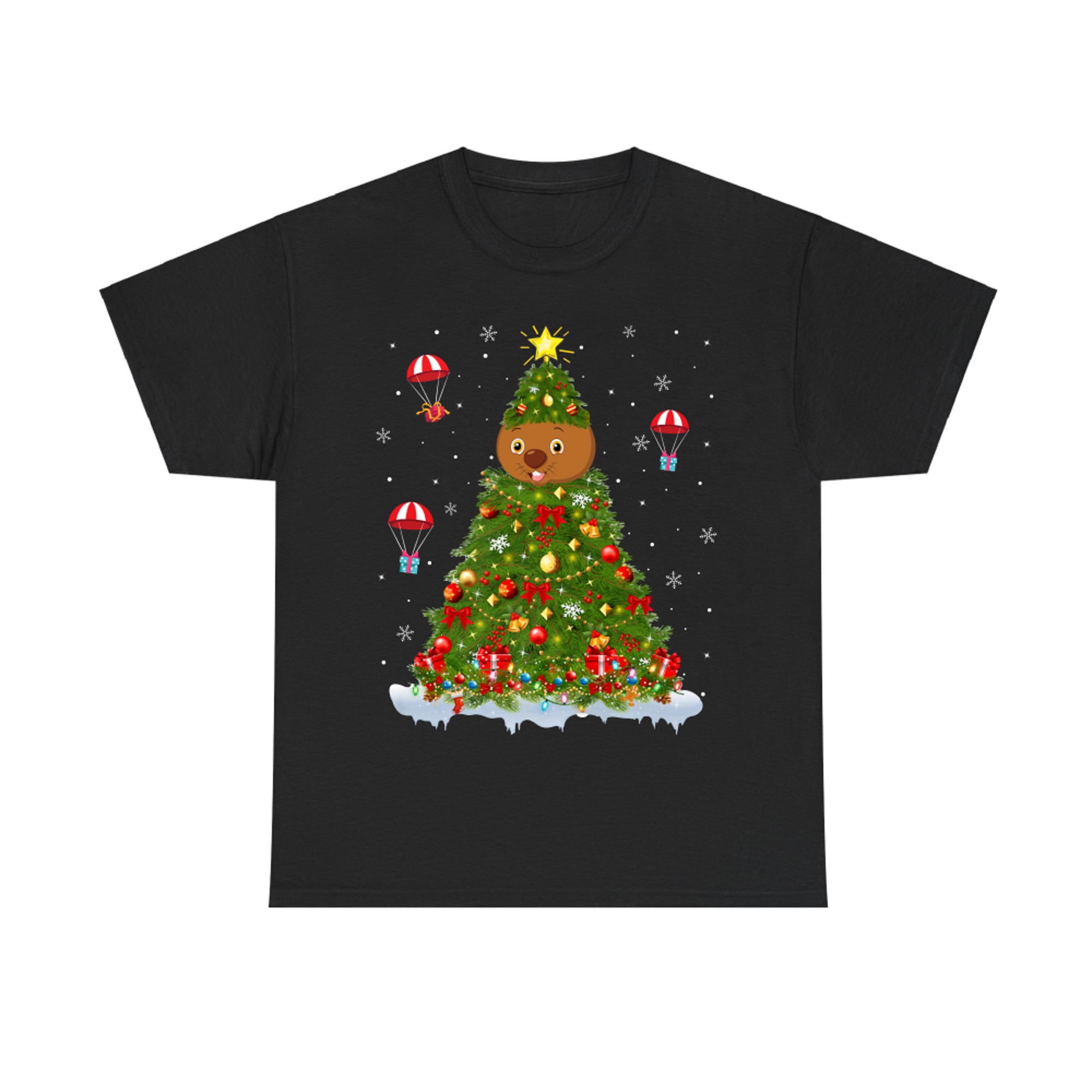 Xmas Tree Decorations Lights Santa Wombat Christmas