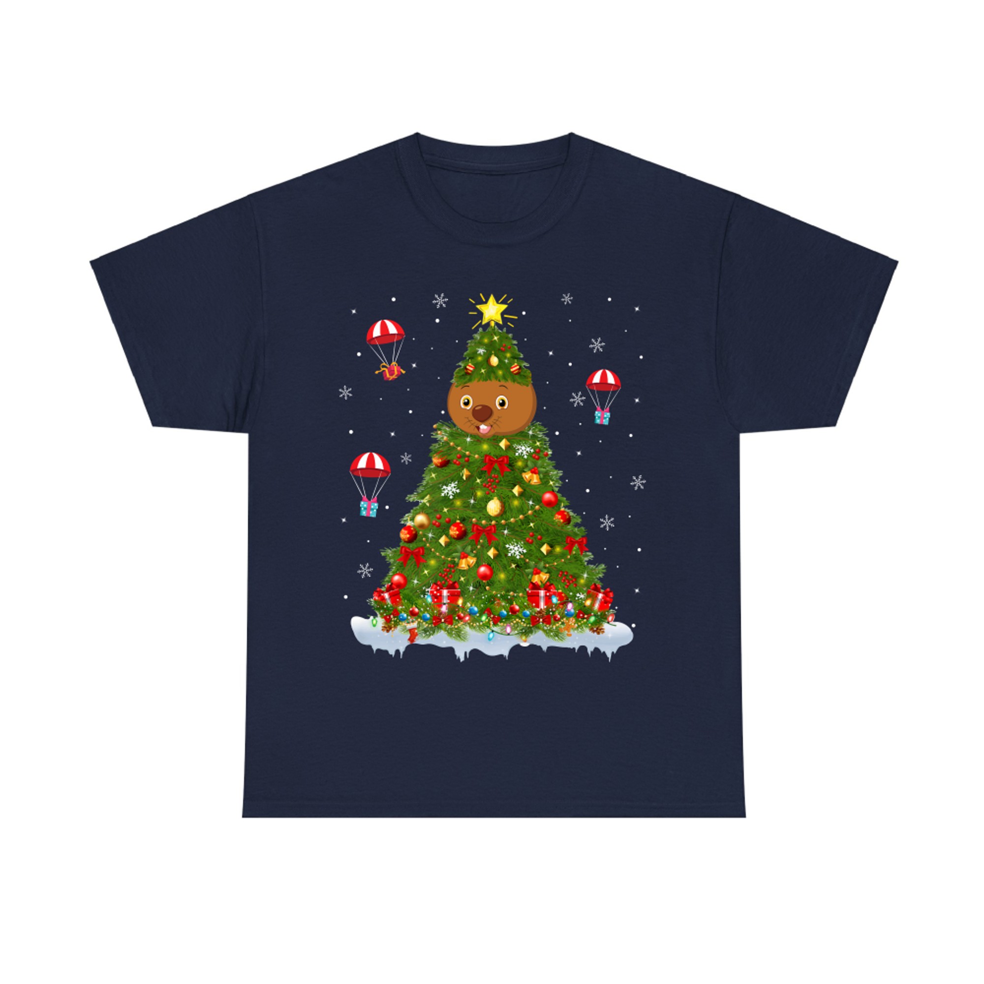 Xmas Tree Decorations Lights Santa Wombat Christmas