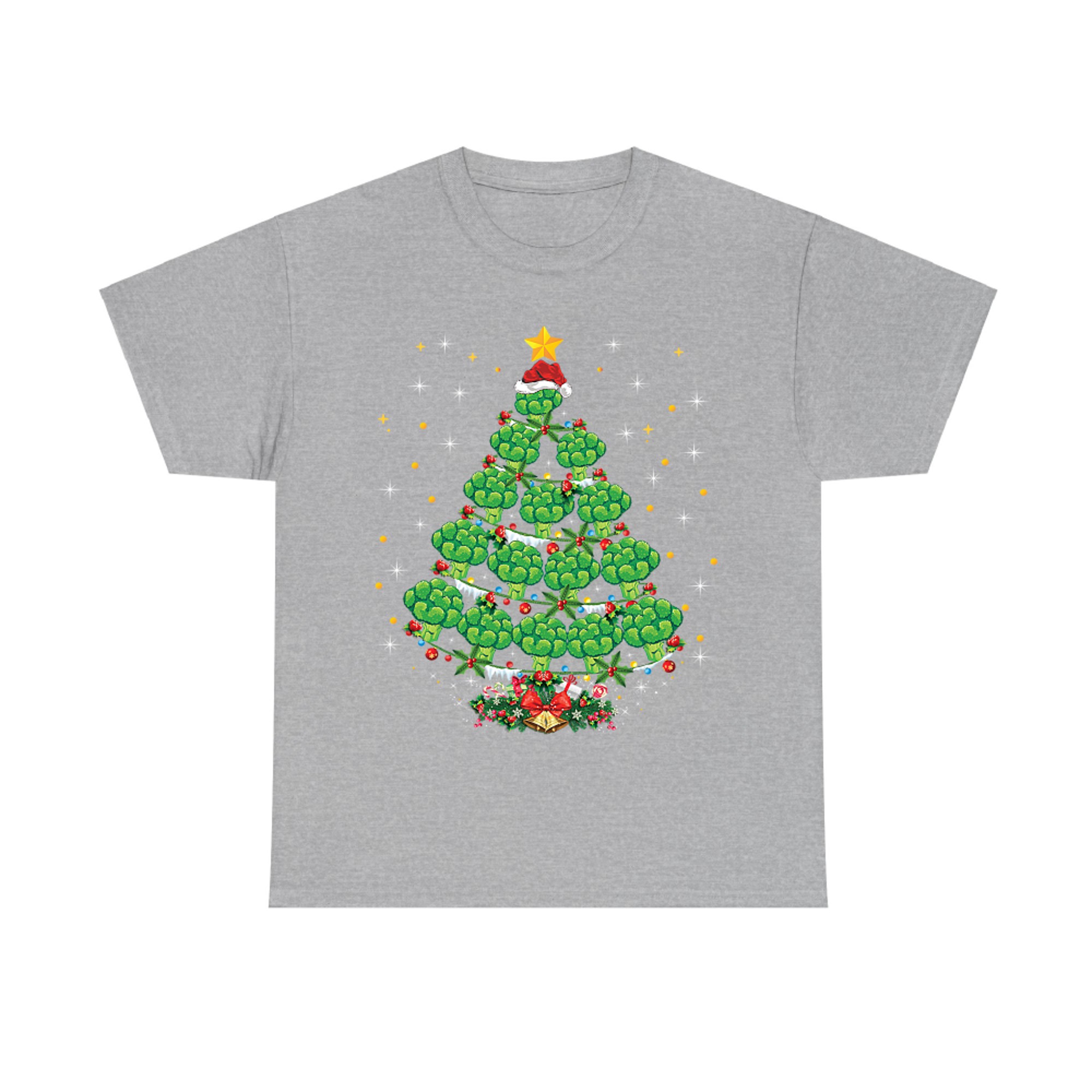 Broccoli Vegetable Lover Santa Hat Broccoli Christmas Tree