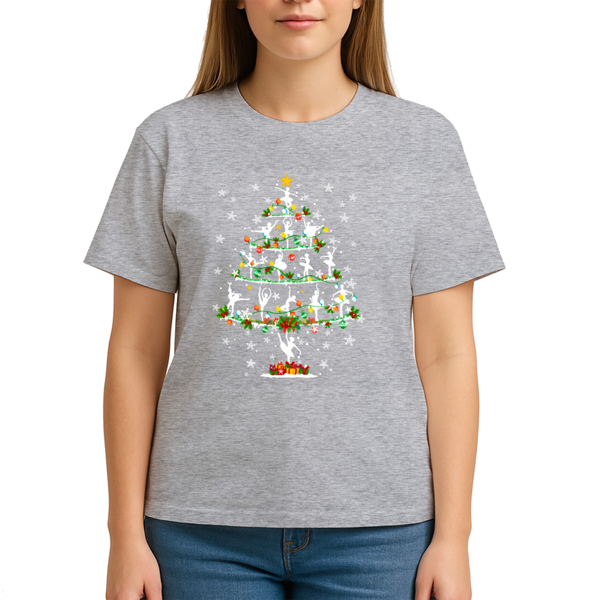 Ballet Dance Xmas Lighting Santa Ballet Dance Christmas Tree