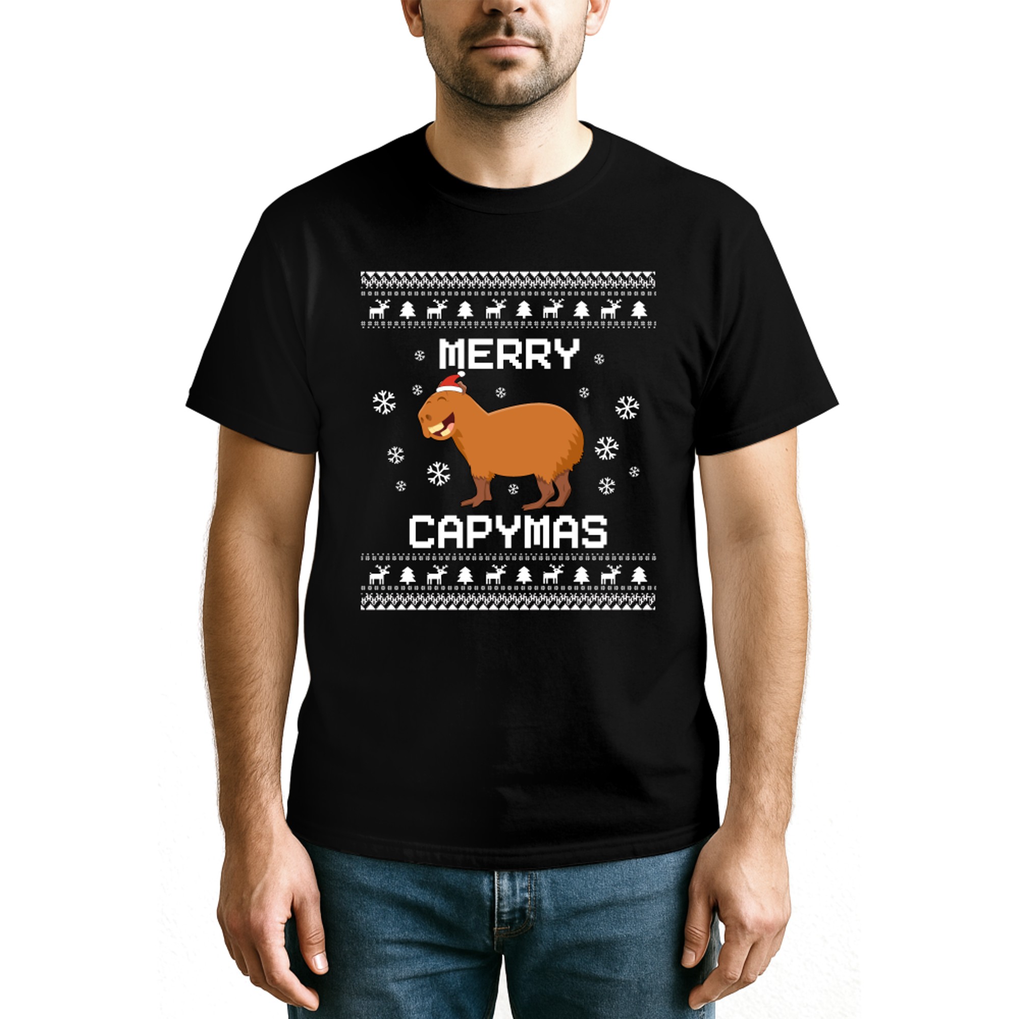 Capybara Lover Christmas Ugly Xmas Capybara Sweater Gift