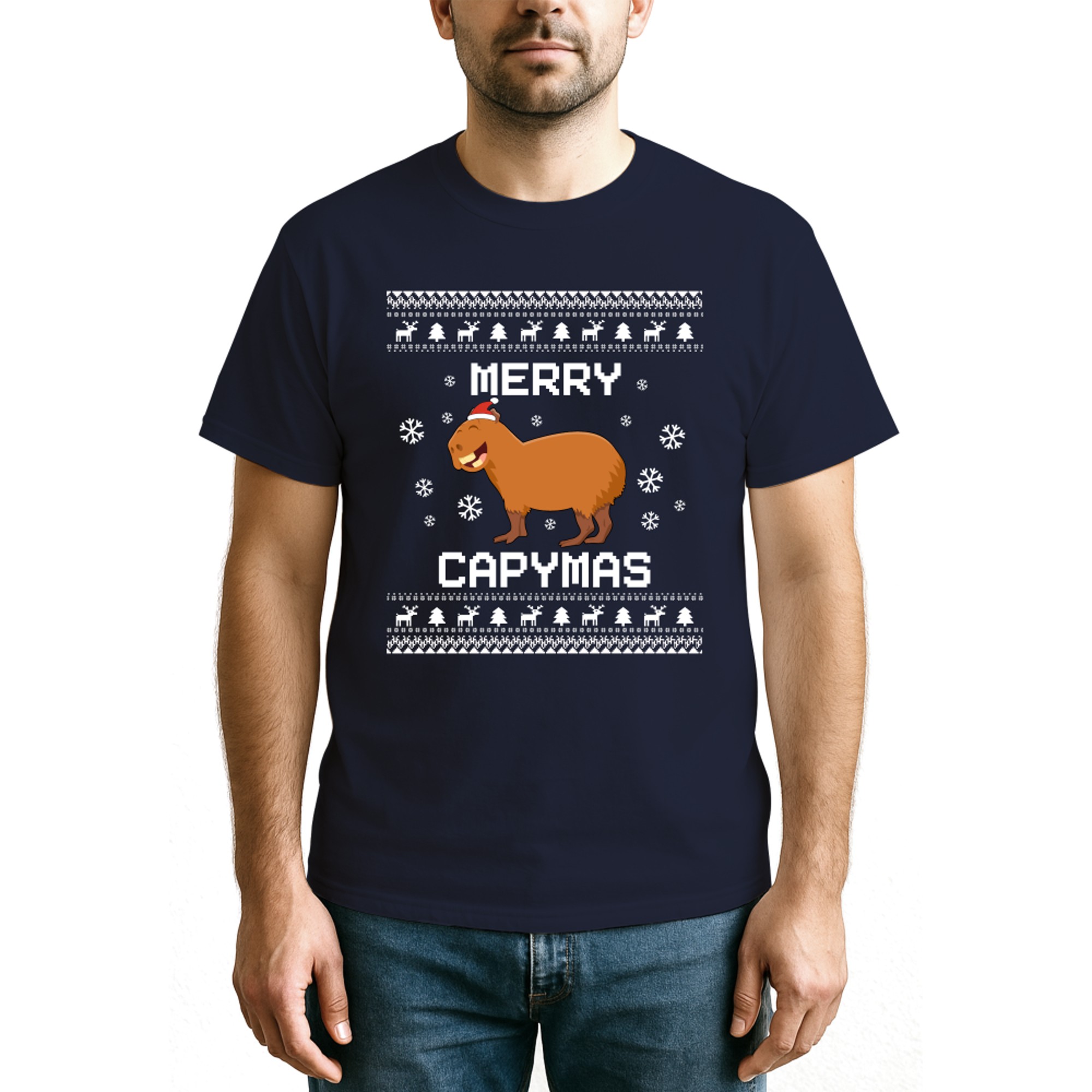 Capybara Lover Christmas Ugly Xmas Capybara Sweater Gift
